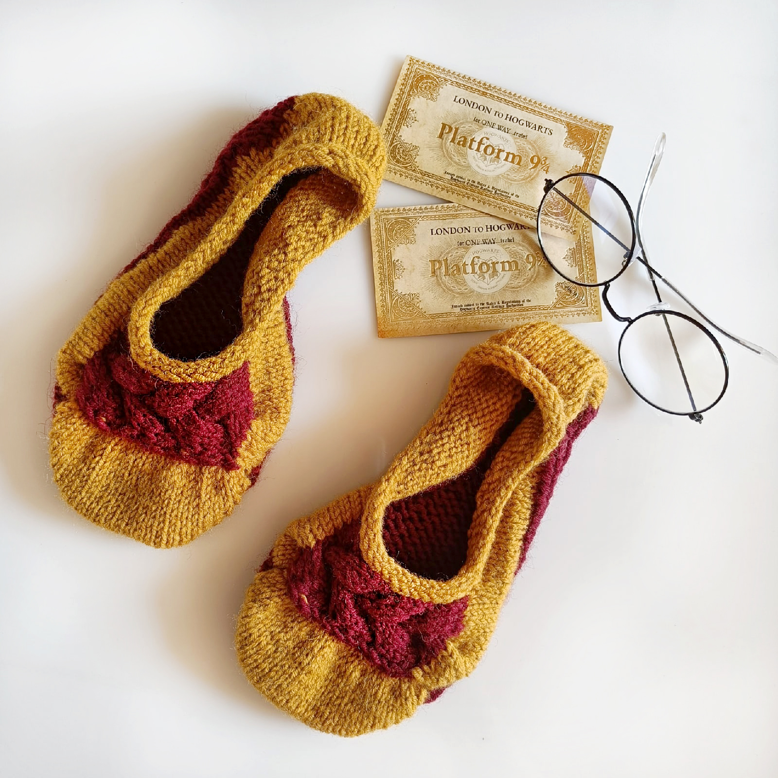 Griffindor women handknit ballet slippers 