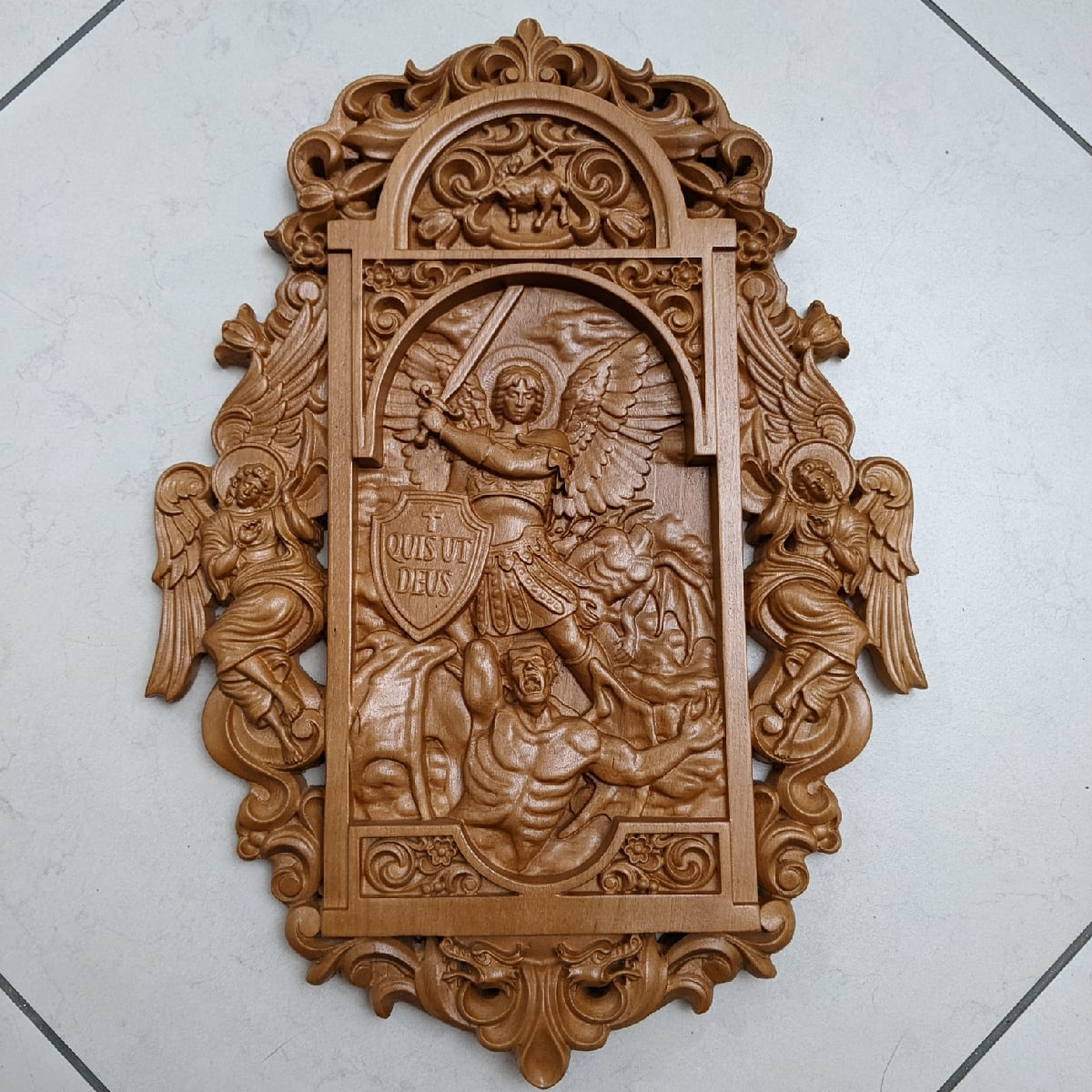 St Michael on Acrylic 4x4 main image 1