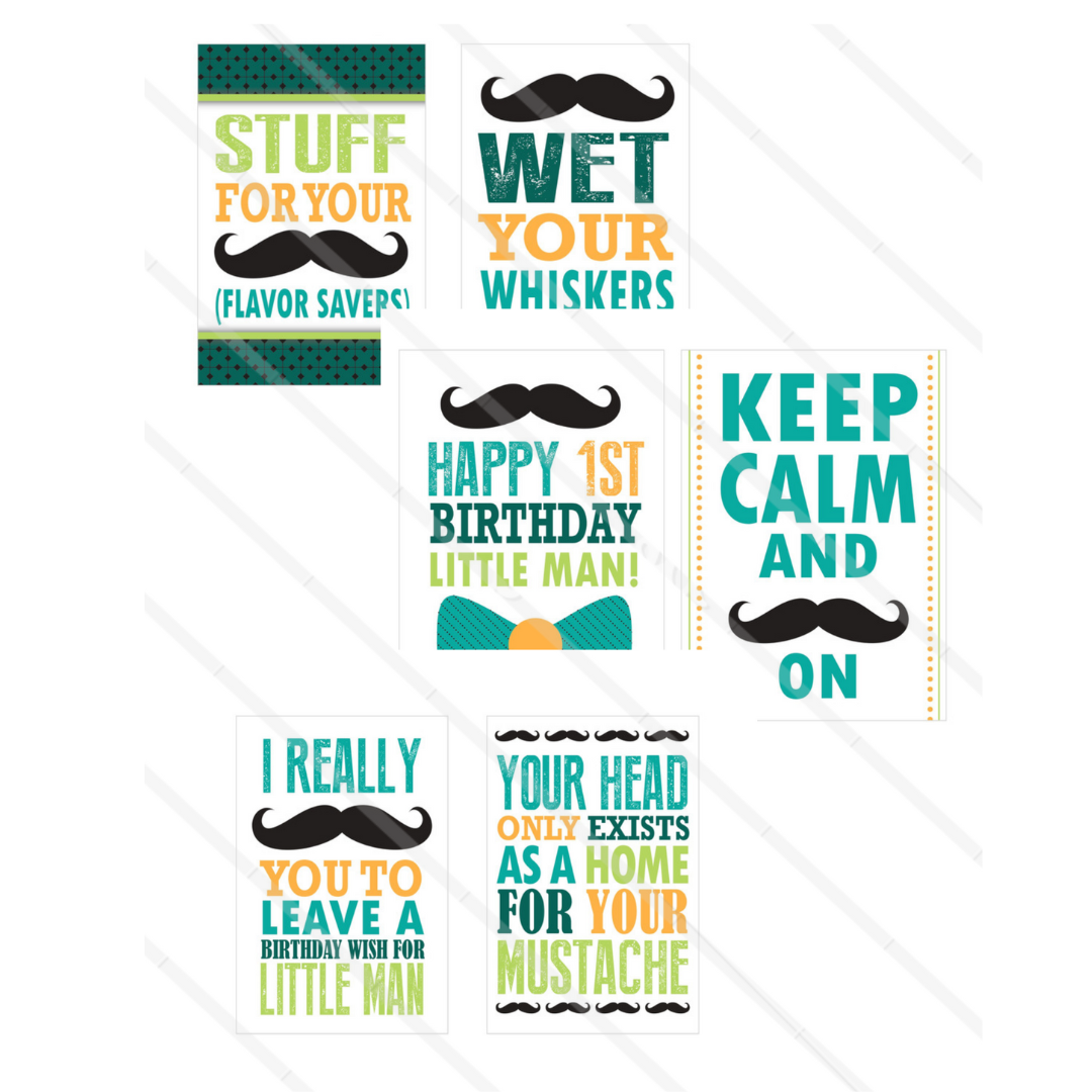 Little Man Birthday or Baby Shower Decorations,printable lit - Inspire ...