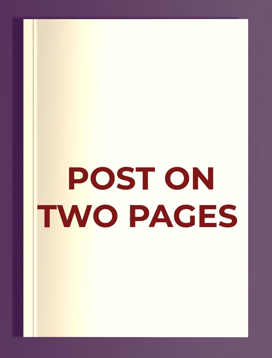 POST ON TWO PAGES