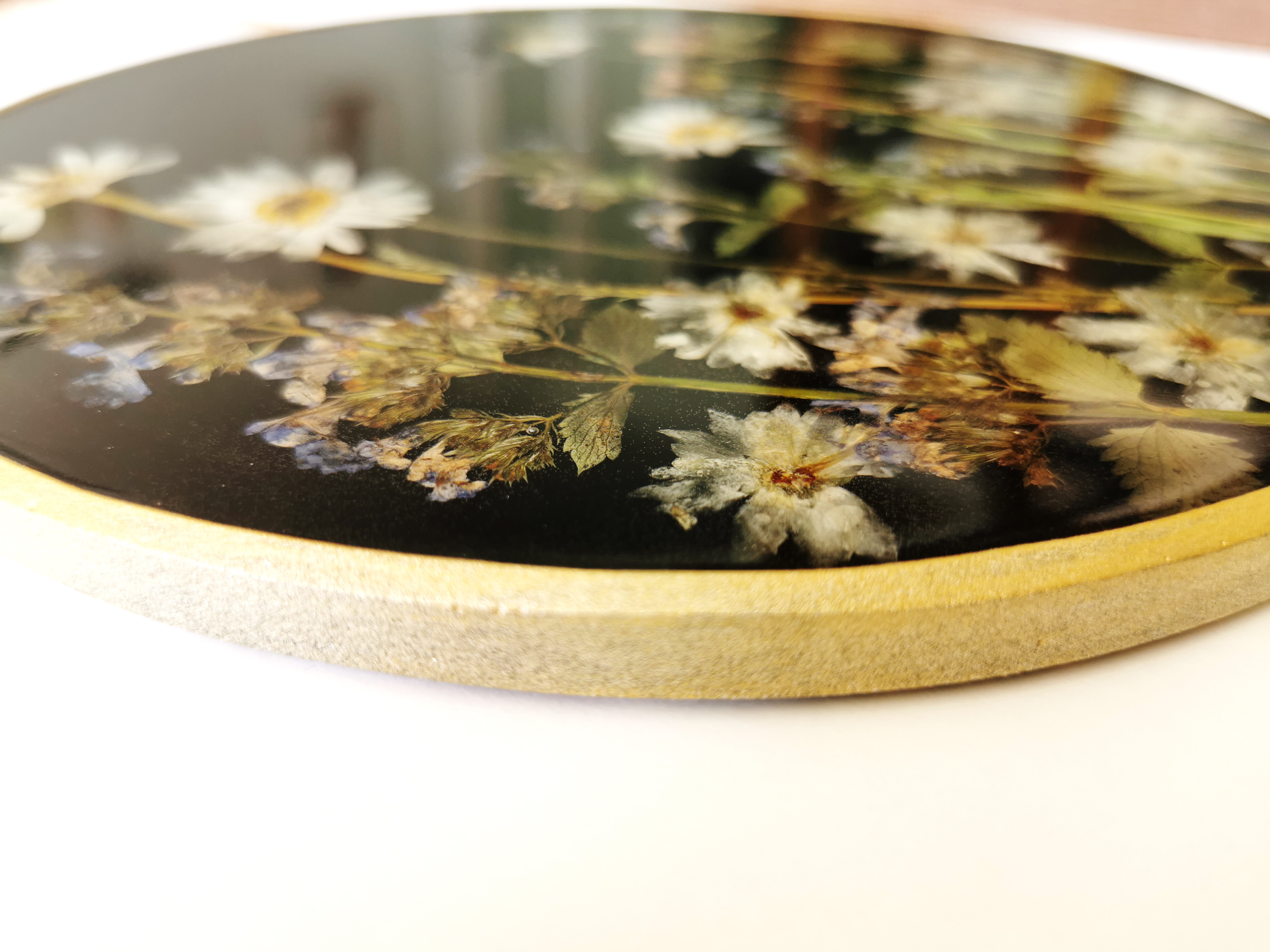 Floral wall hanging Boho home decor Pressed flower resin wal Inspire