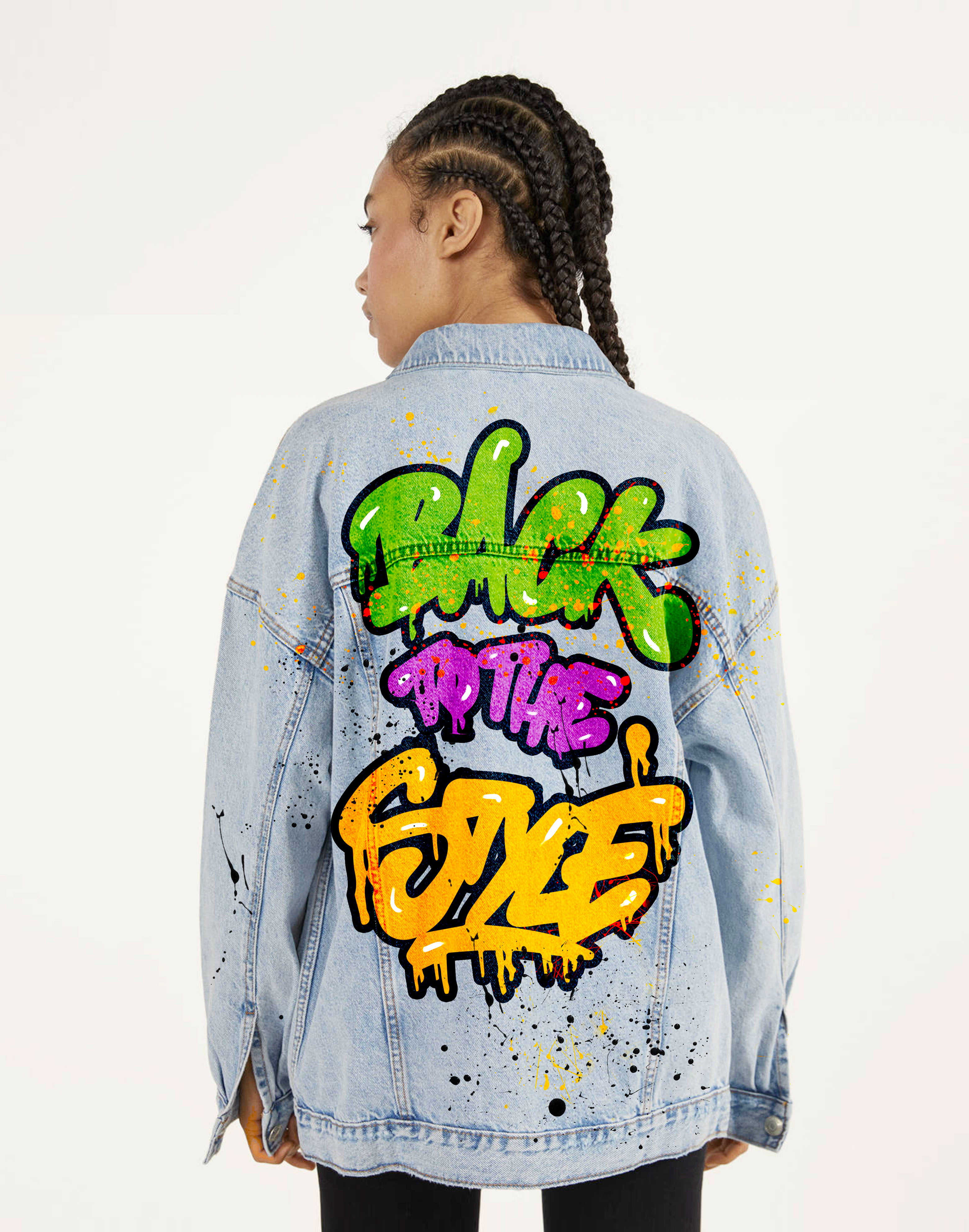 Painted Denim Jacket Handmade Custom denim jacket Personaliz Inspire