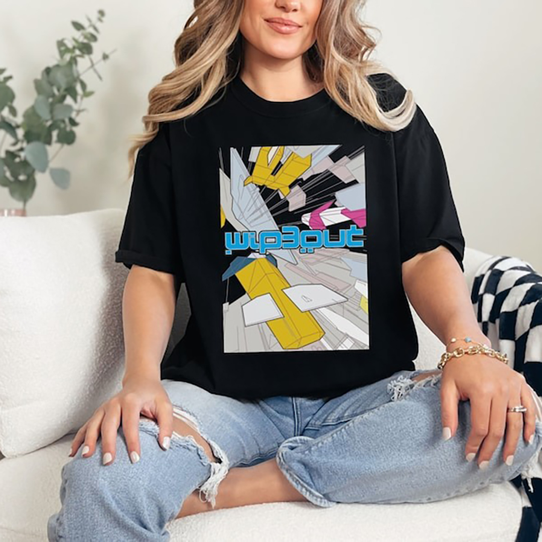 Wipe Out gamer PS1 Game Shirt, Icaras Psygnosis Wipeout Raci