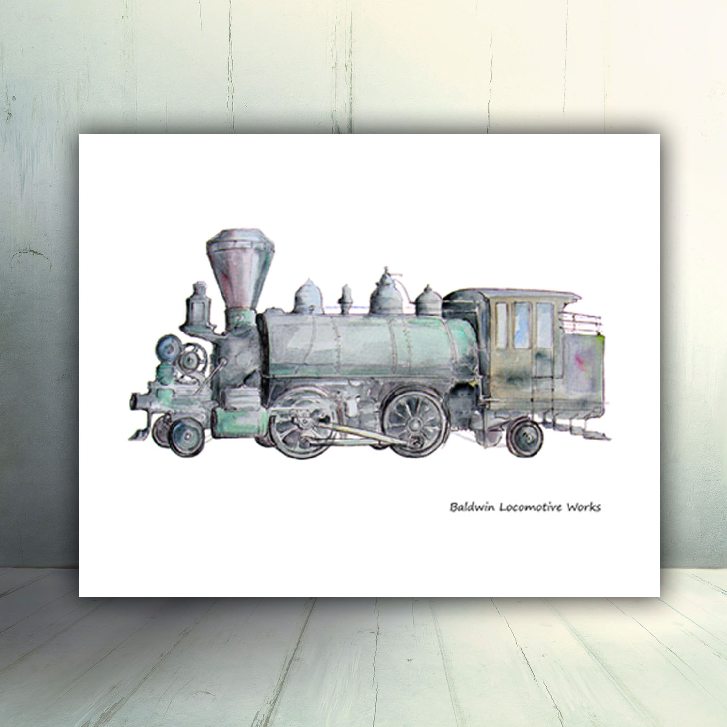 Vintage train print, Printable decor Digital fil Inspire
