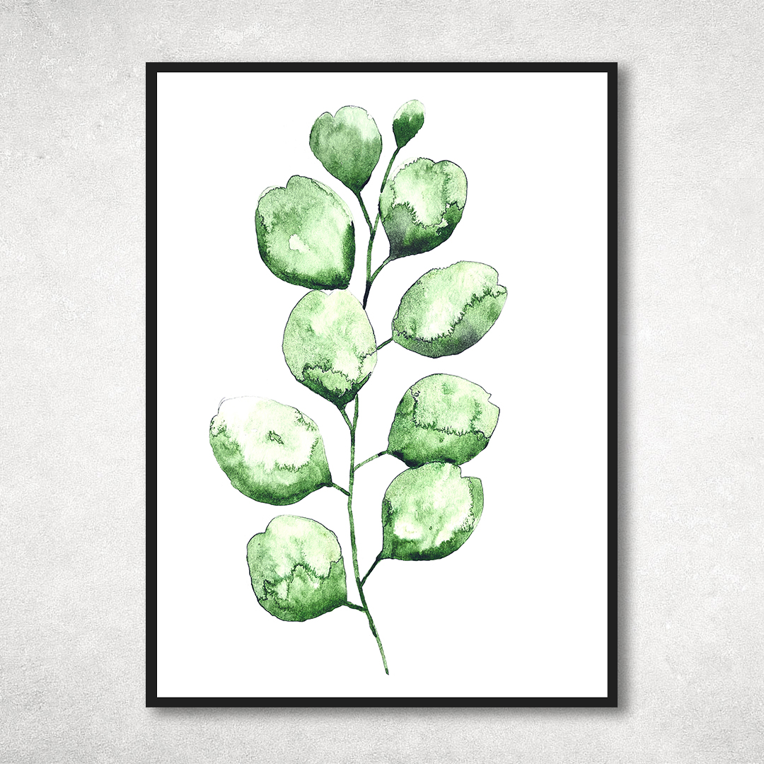 Watercolor painting printable, Eucalyptus Leaves Prints, Wat Inspire