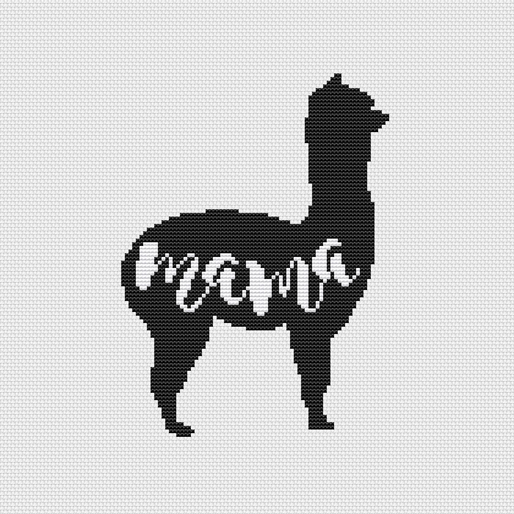 Mama Llama Cross Stitch Pattern, Modern Xstitch Pattern PDF Inspire