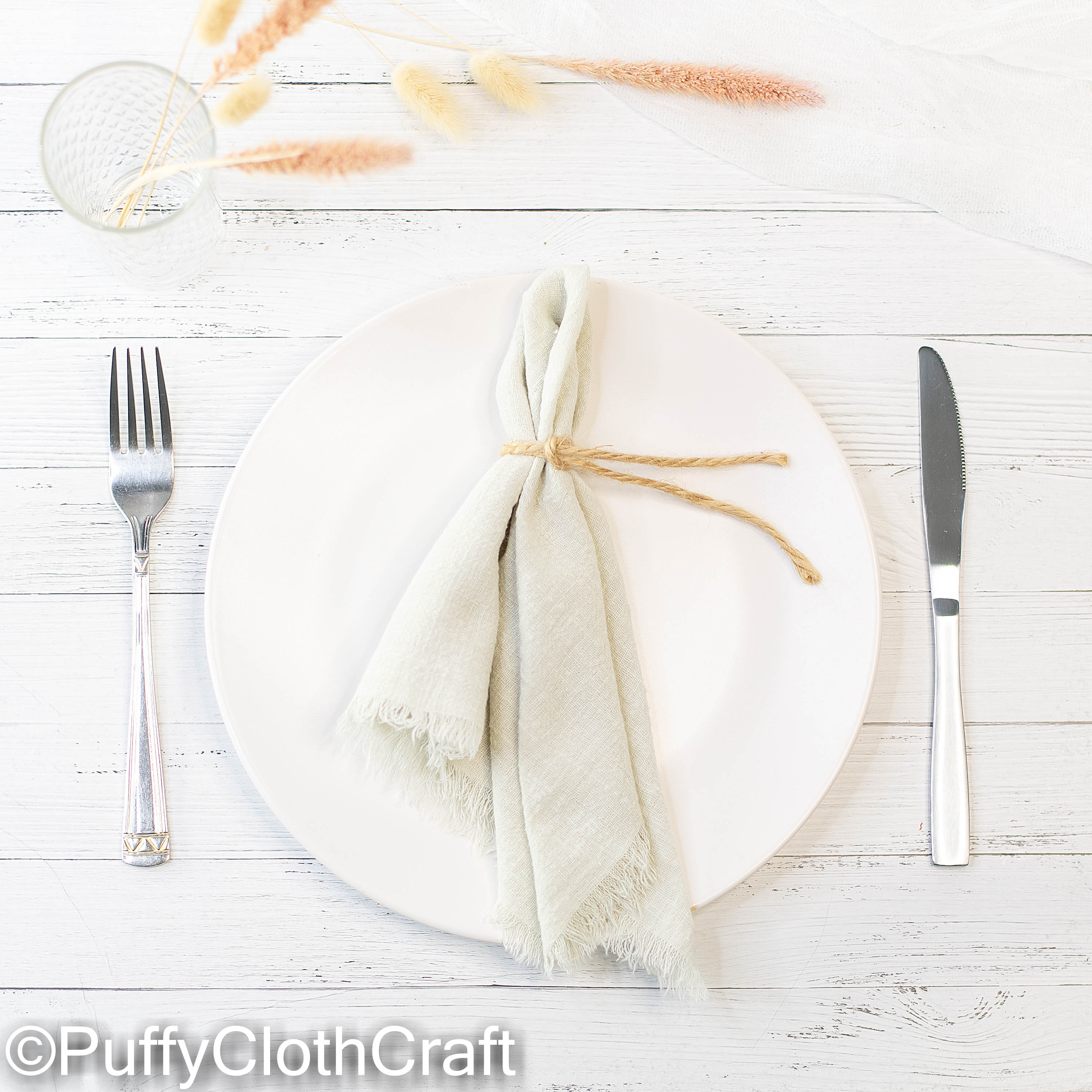 Sand gauze wedding napkins Inspire Uplift