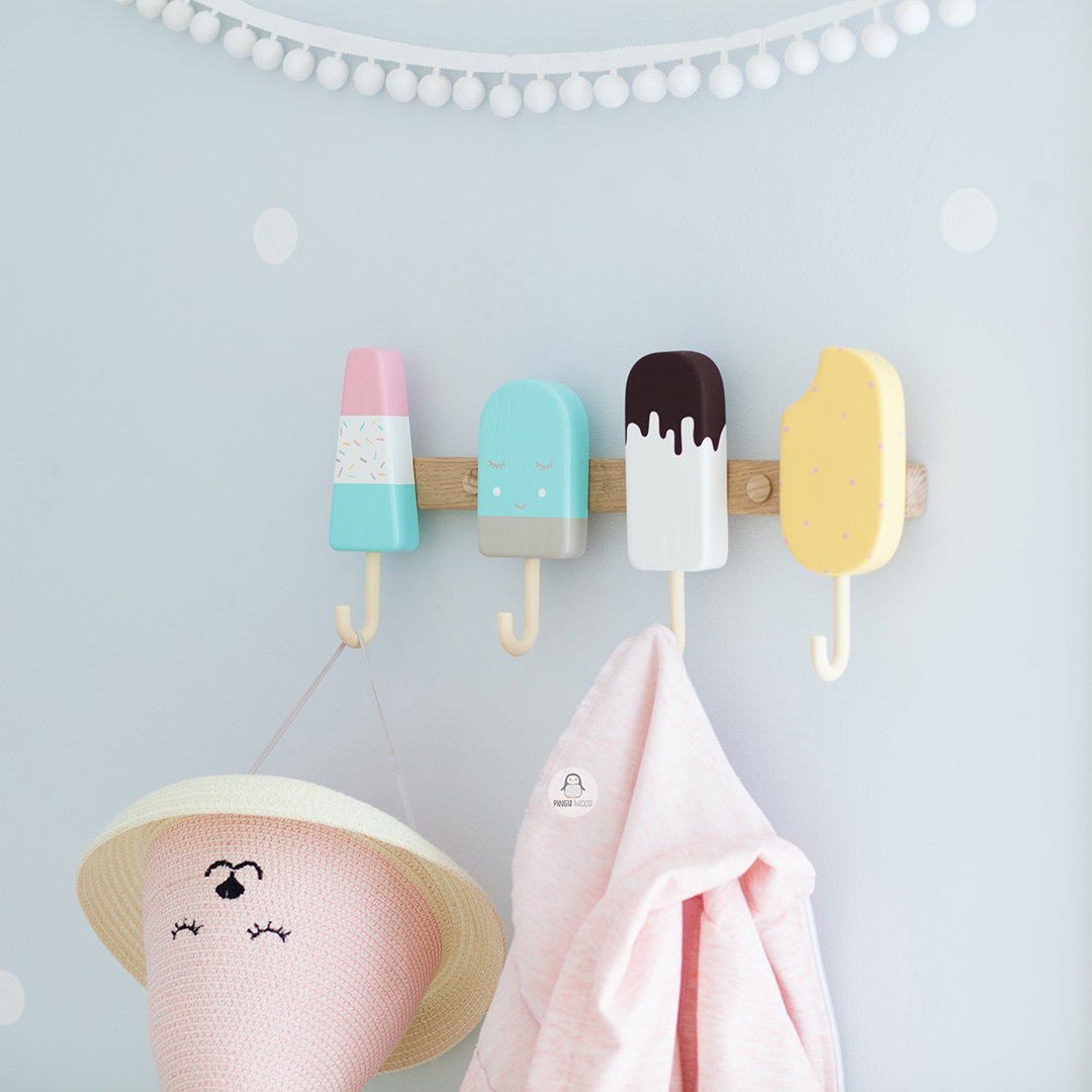 wall hanger for clothes, childrens wall hooks hanger, ice cr - Inspire ...