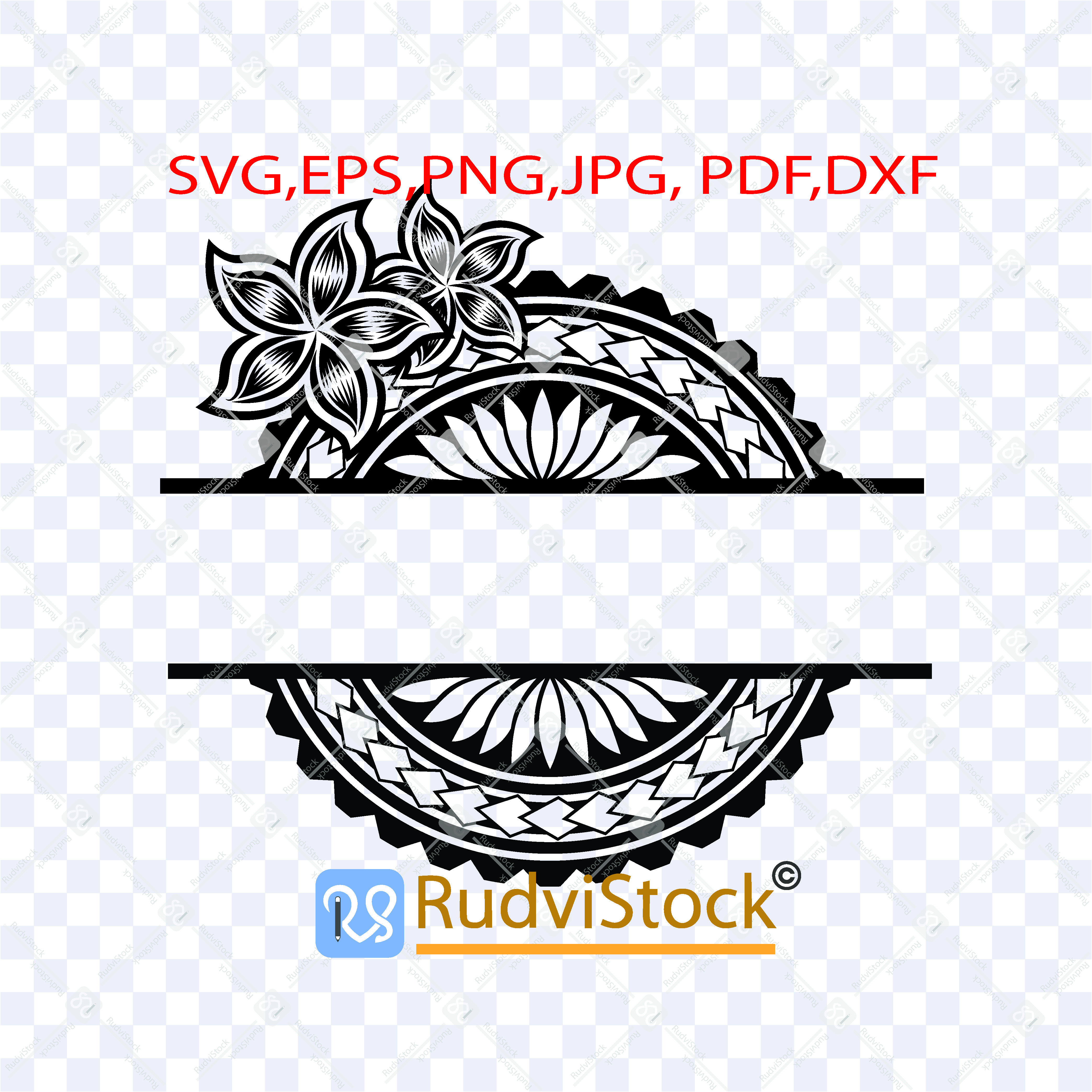 Polynesian Svg | Samoan Flowers Svg Circle Border Designs fo - Inspire ...