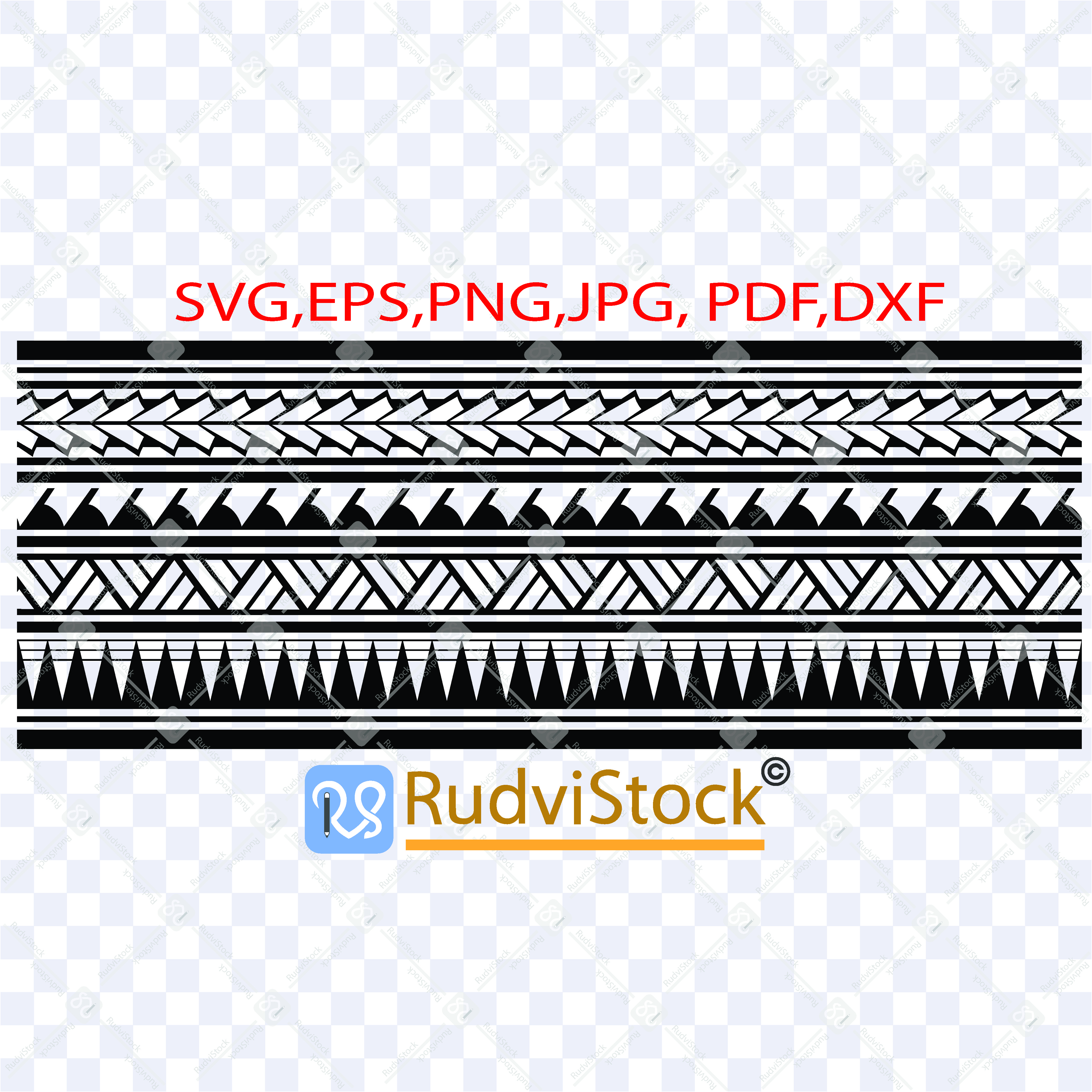 Polynesian tribal tattoo designs, Seamless border stencil | Inspire Uplift