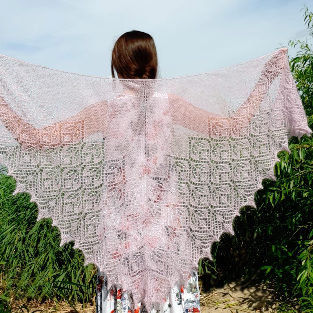 PDF Knitting Pattern Knit Lace Wedding Shawl Wrap for Ladies - Inspire ...