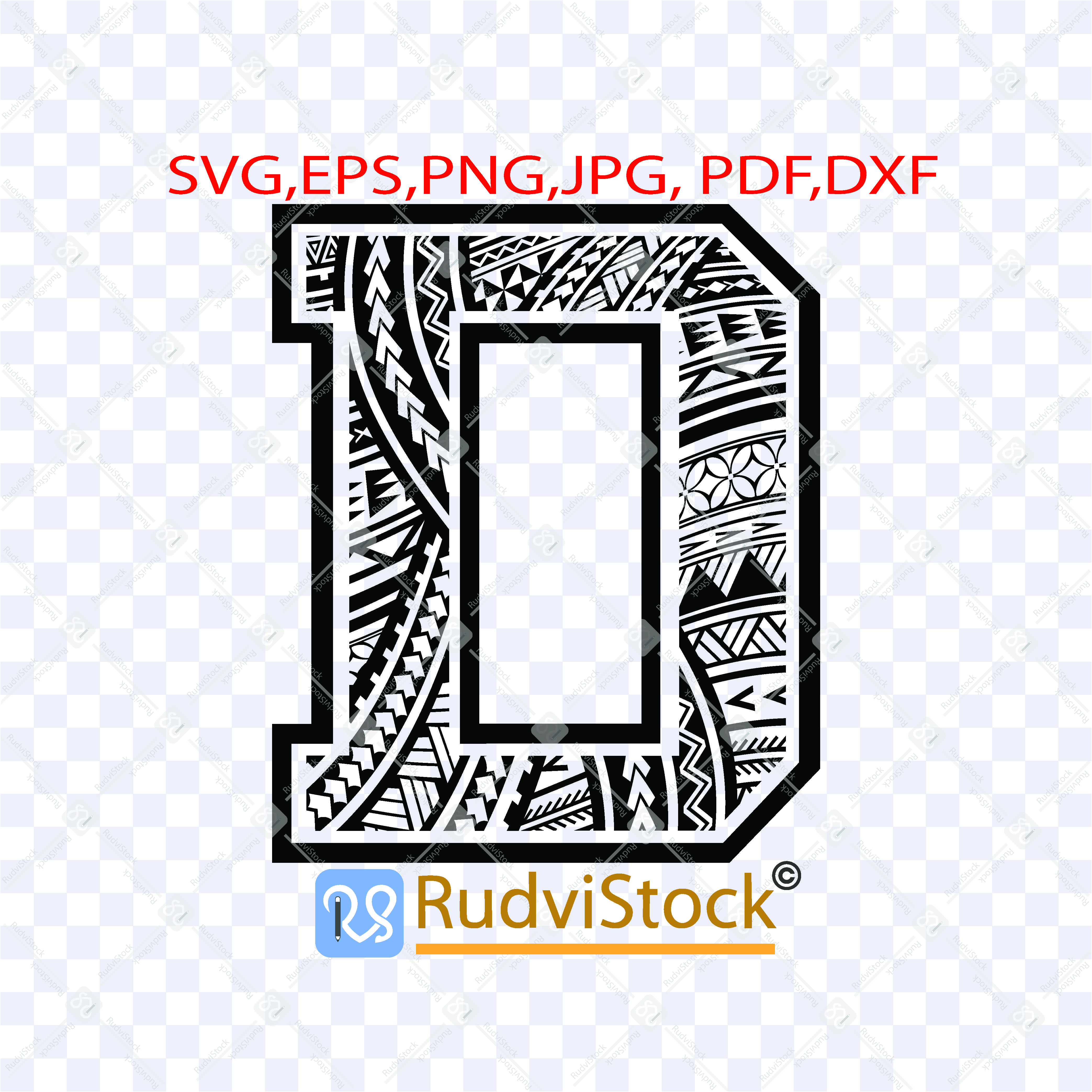 Samoa Lettering Polynesian Svg, Samoan Svg, Polynesian Tribal Pattern Letter - Inspire ...