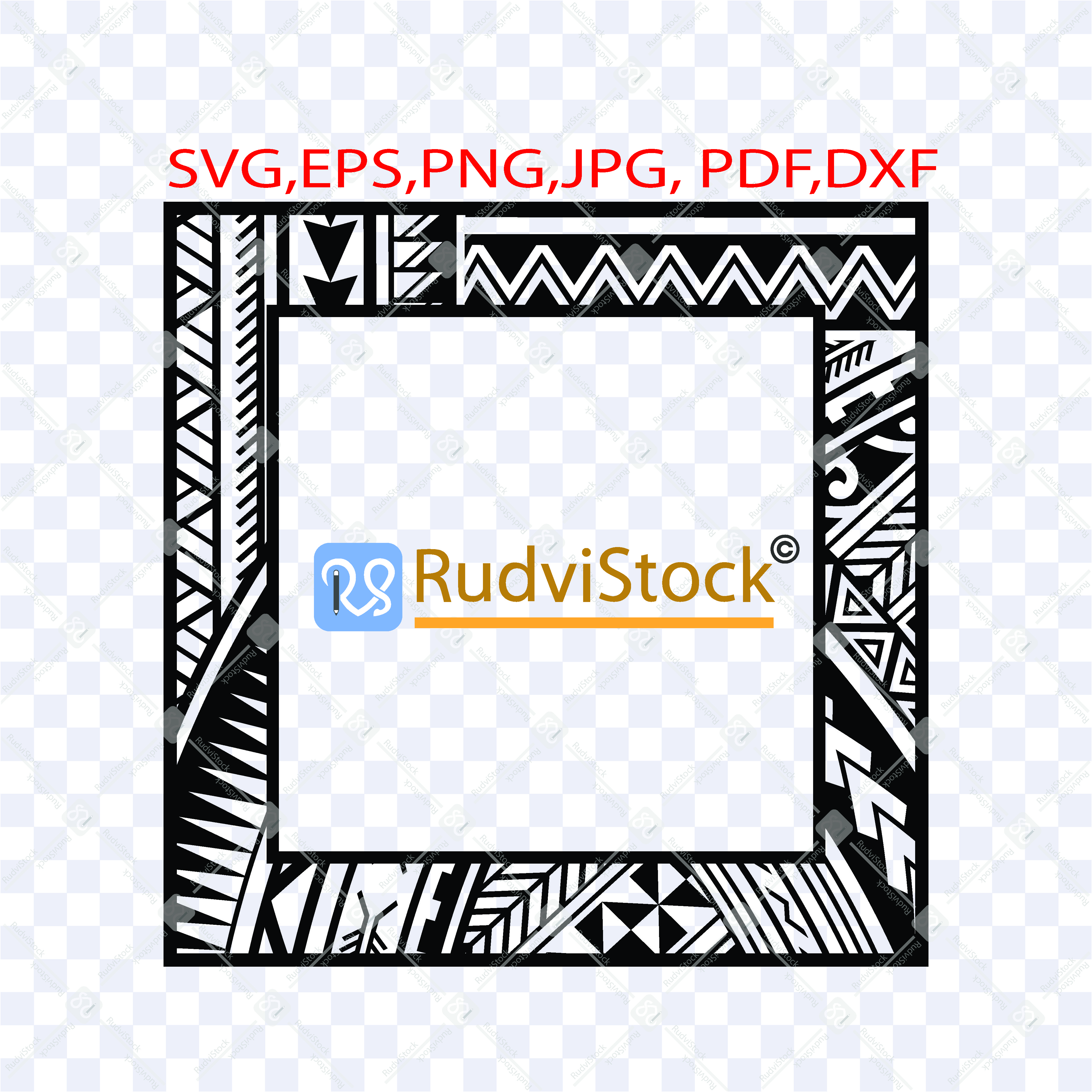 Polynesian Svg Tattoo Tribal Frame Design | Inspire Uplift