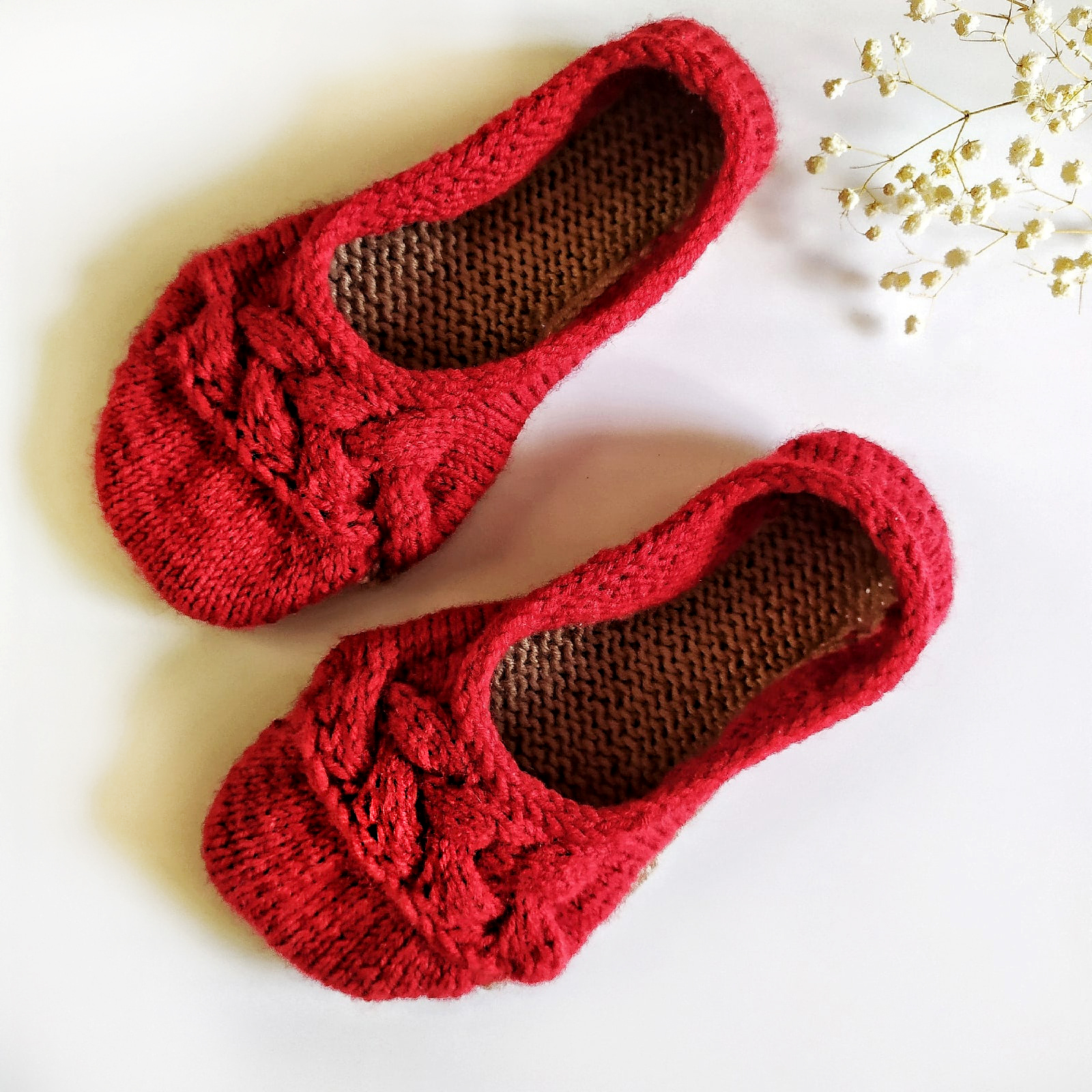 Women handknit ballet slippers Christmas gift Made to order