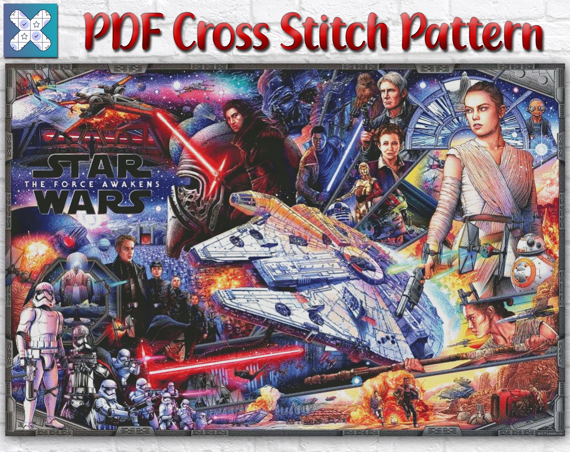 Star Wars Cross Stitch Pattern / Star Wars Large Cross Stitc Inspire