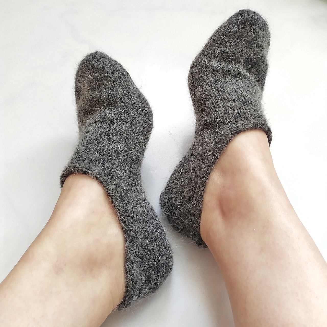 Women alpaca warm soft hand knit Slippers Christmas gift for her