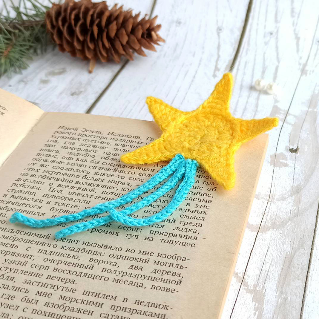 Star bookmark pattern, crochet bookmark, star bookmark, hand Inspire