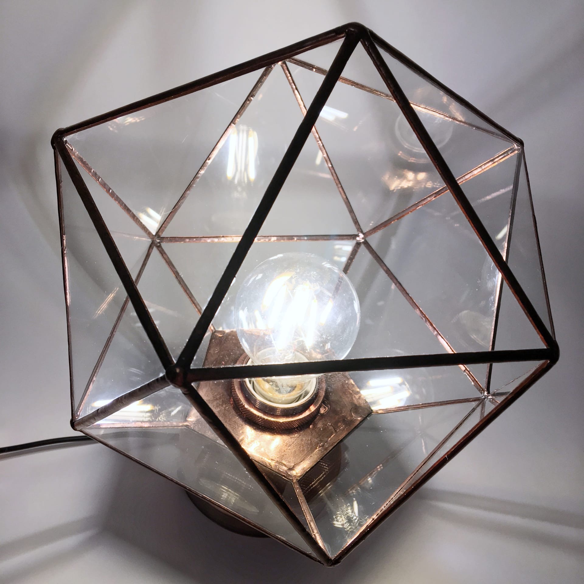 pendant stained glass lamp dodecahedron in loft style Inspire Uplift