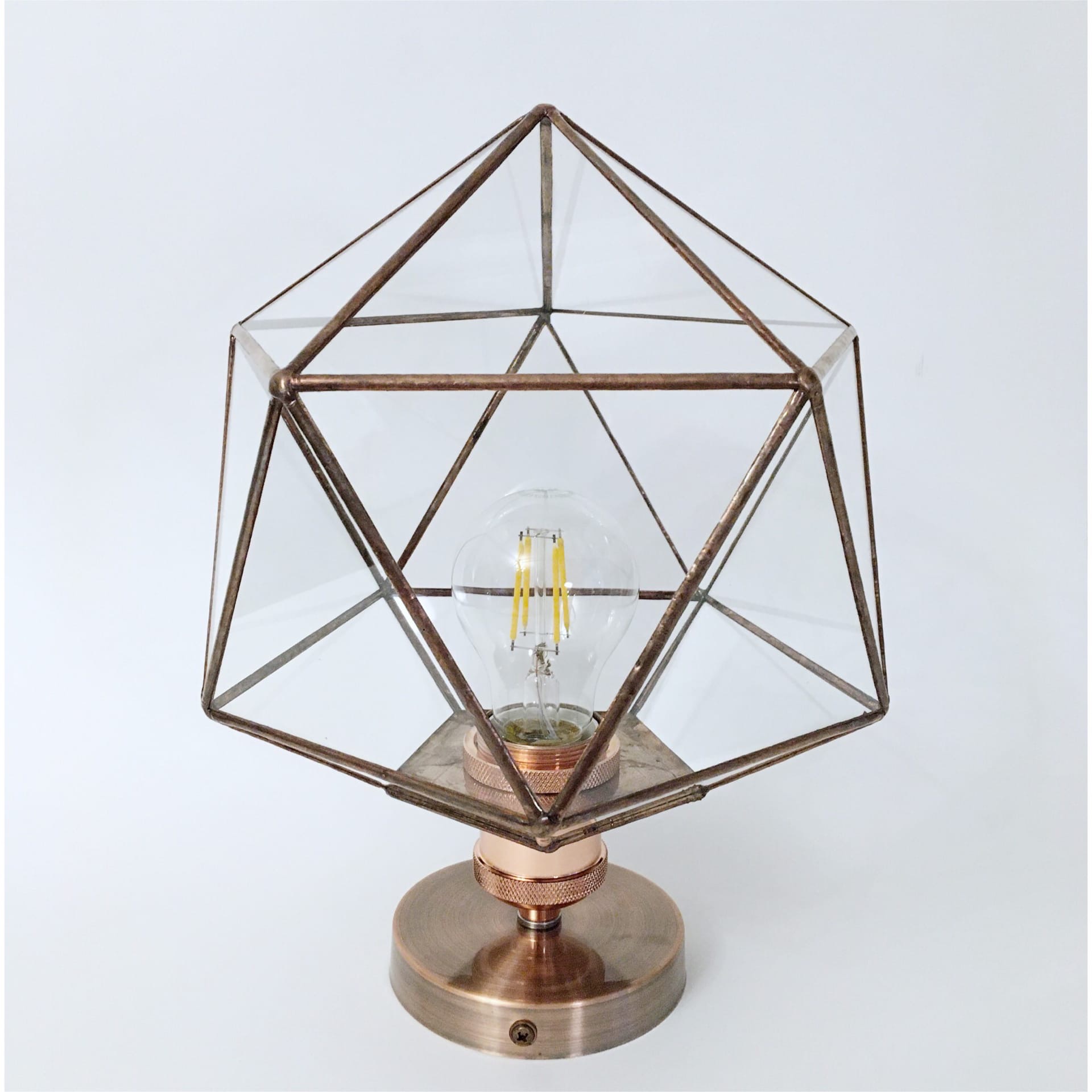 pendant stained glass lamp dodecahedron in loft style Inspire Uplift