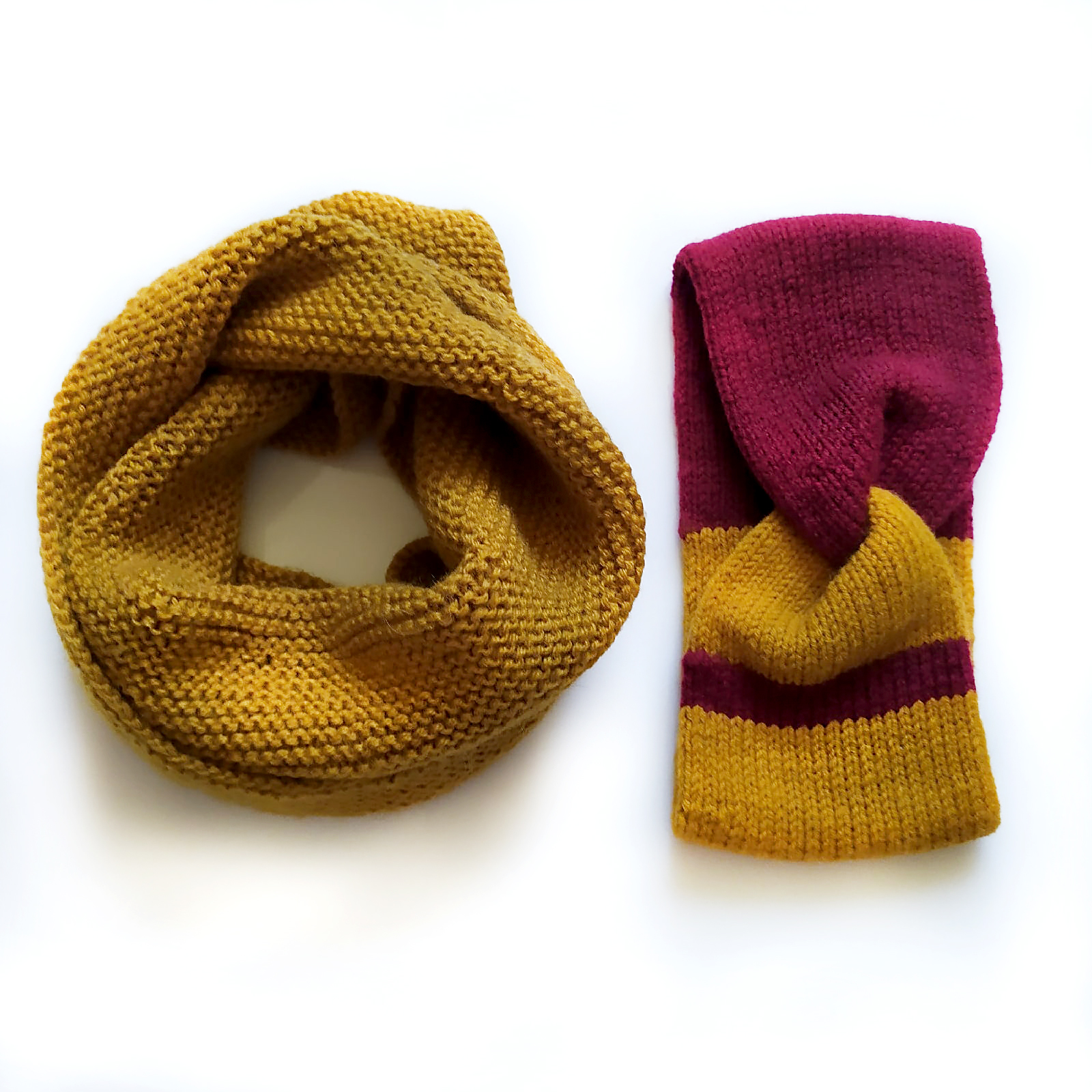 Set of 2:  Knit Griffindor headband and knit neckwarmer Christmas gift