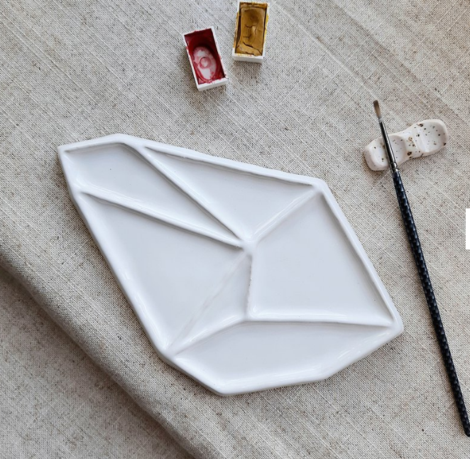 Ceramic slab palette/ Watercolor palette/ Clay art palette/ Inspire Uplift