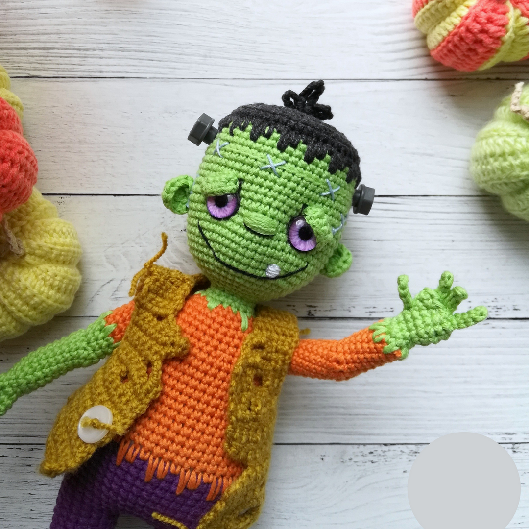 Crochet Halloween zombie doll pattern Inspire Uplift