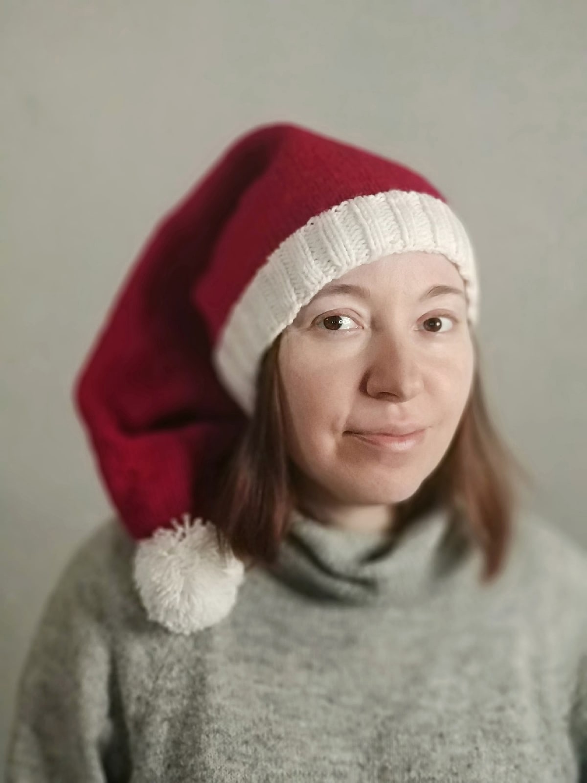 Santa hat pompom hat Christmas hat Christmas gifts women hat knitted hats For Christmas