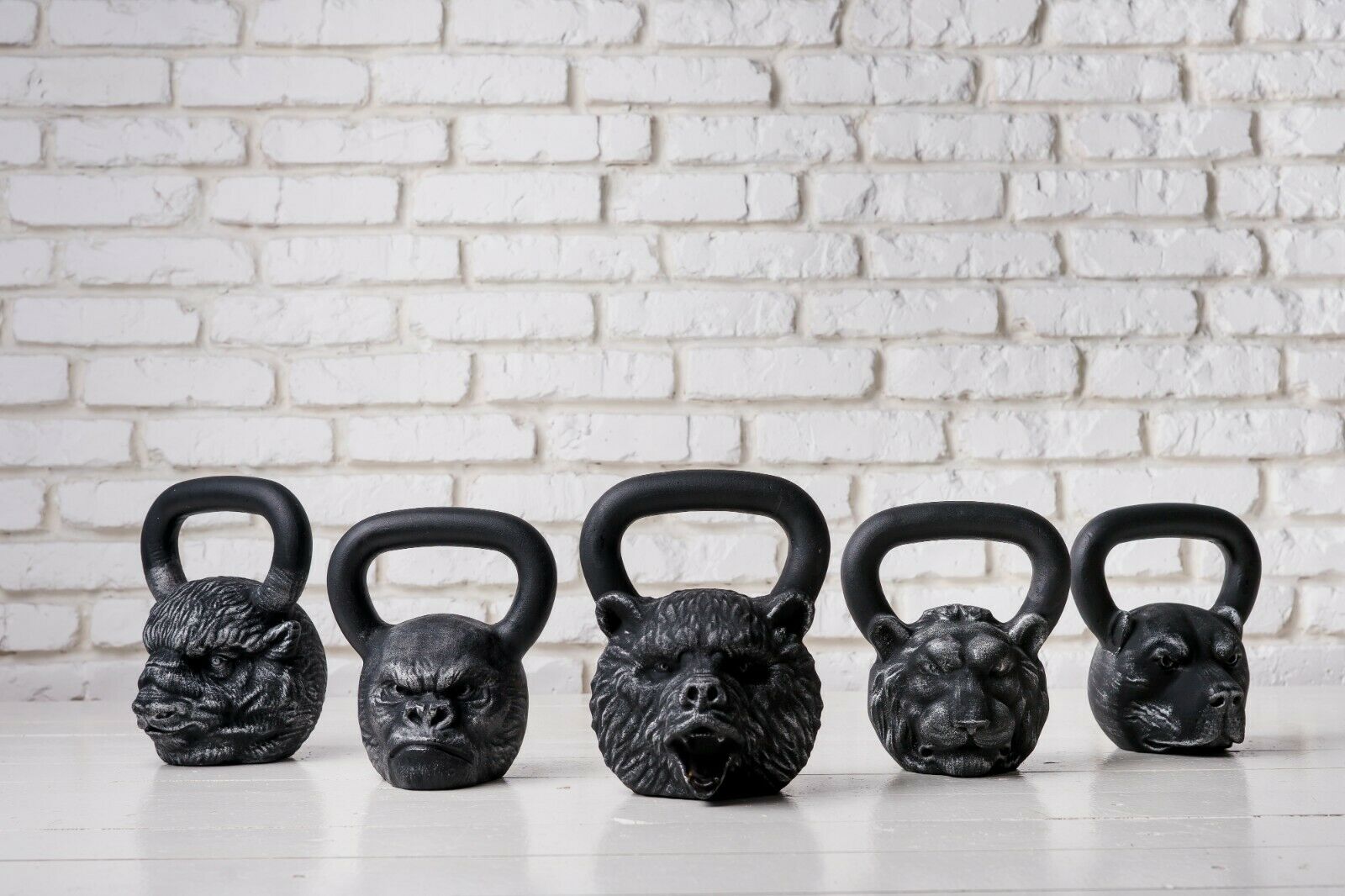 Cast Kettlebell Designer Iron Head Gorilla Workout Weight Inspire Uplift