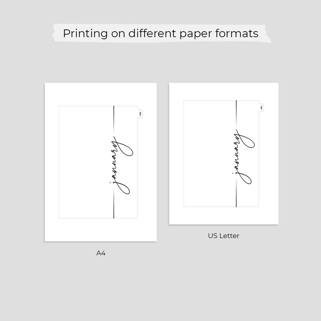 A5 Dividers Monthly Dividers - Inspire Uplift