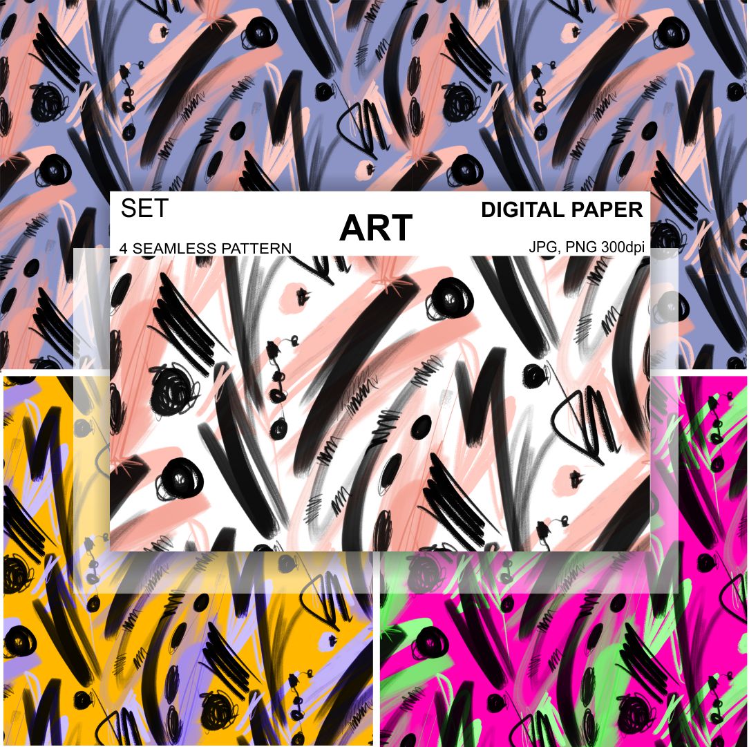 Scribble Digital Paper Handwriting Seamless Pattern Fashion - Inspire ...