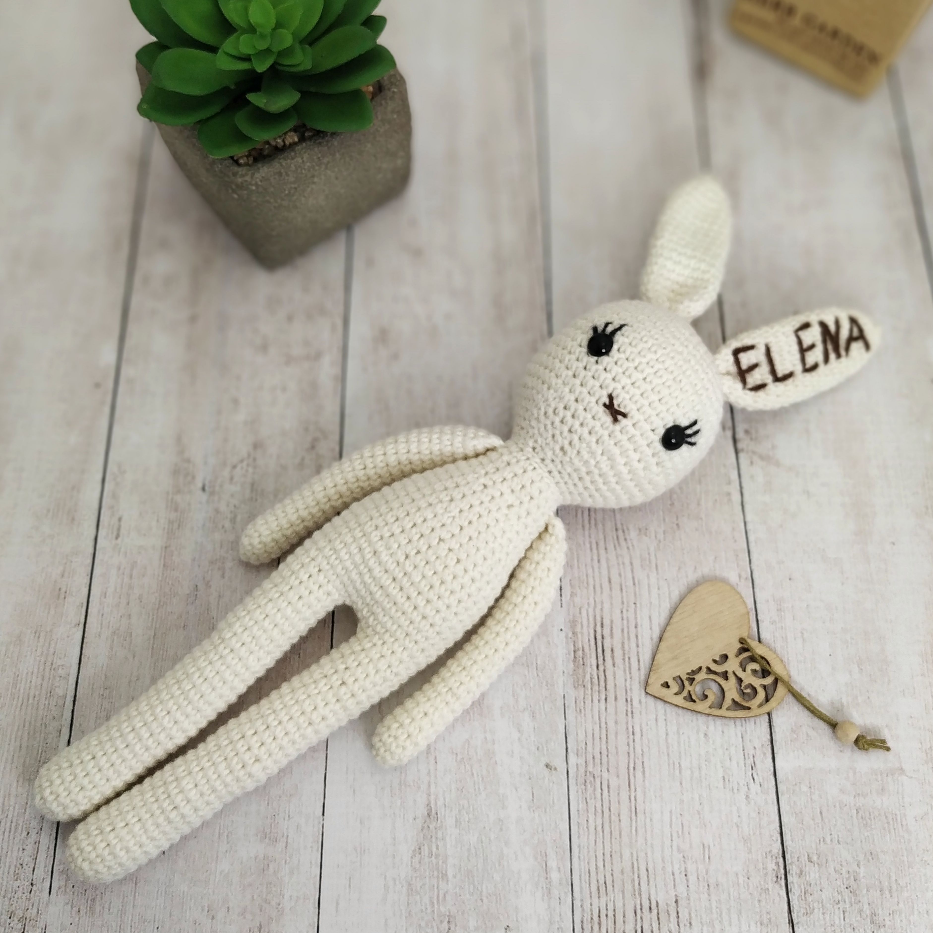 Personalized stuffed Easter bunny, cute bunny toy as a gift | Inspire ...