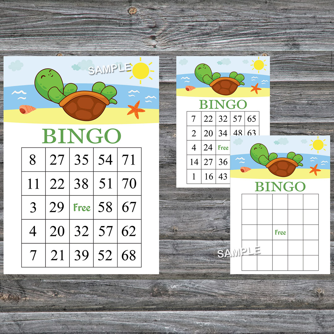 Turtle Bingo Cards Turtle Bingo Game Turtle Printable Bingo Inspire 