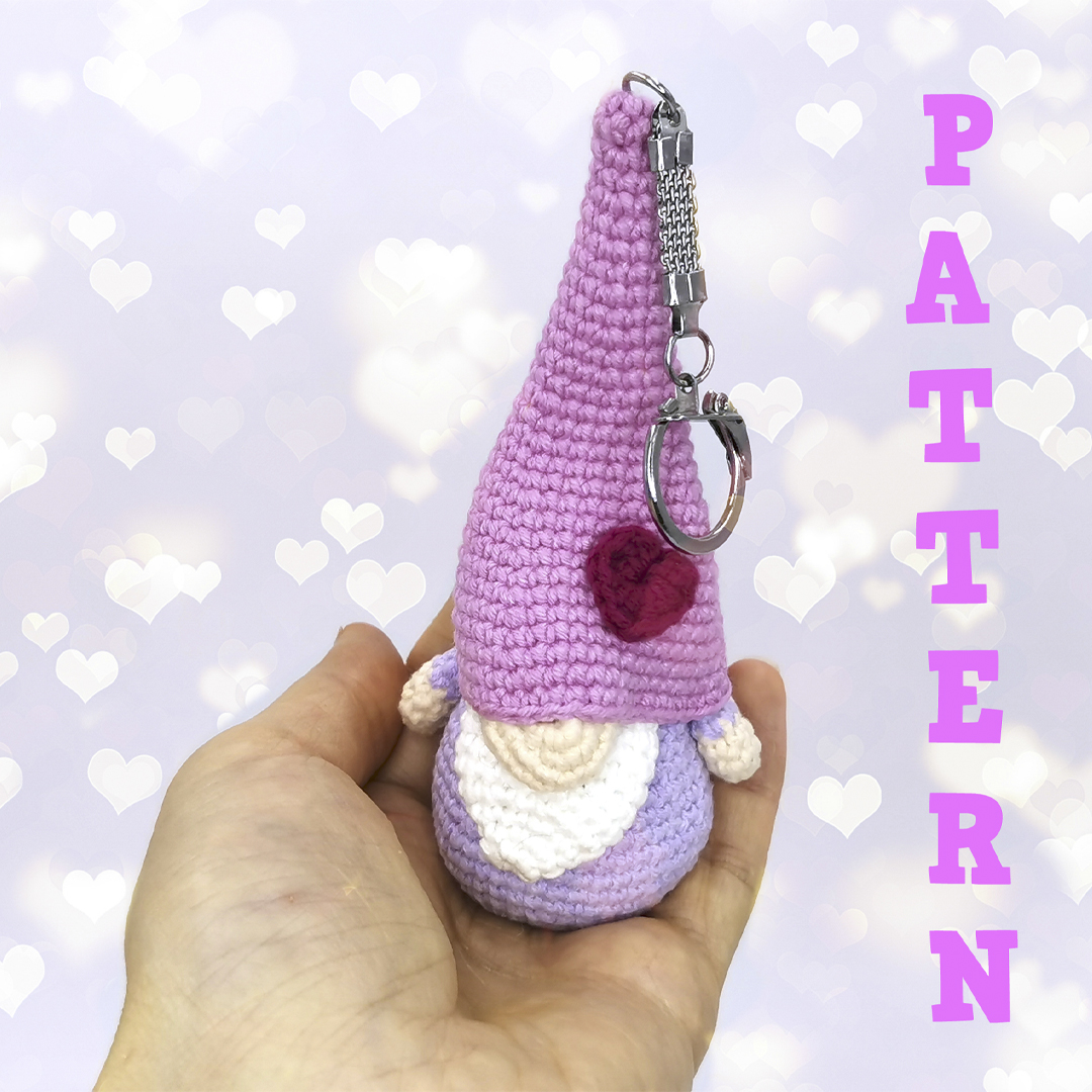 Mini gnome keychain pattern PDF, Digital delivery gnome tuto Inspire