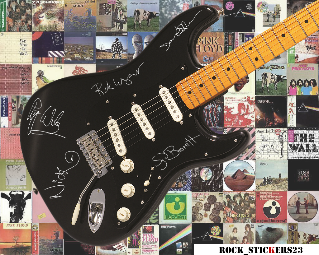 Pink Floyd stickers Signature autographs George Roger Waters | Inspire ...