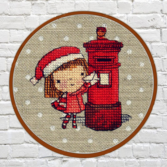 Christmas Girl Cross Stitch Pattern PDF Inspire Uplift christmas-girl-cross-stitch-pattern-pdf-inspire-uplift