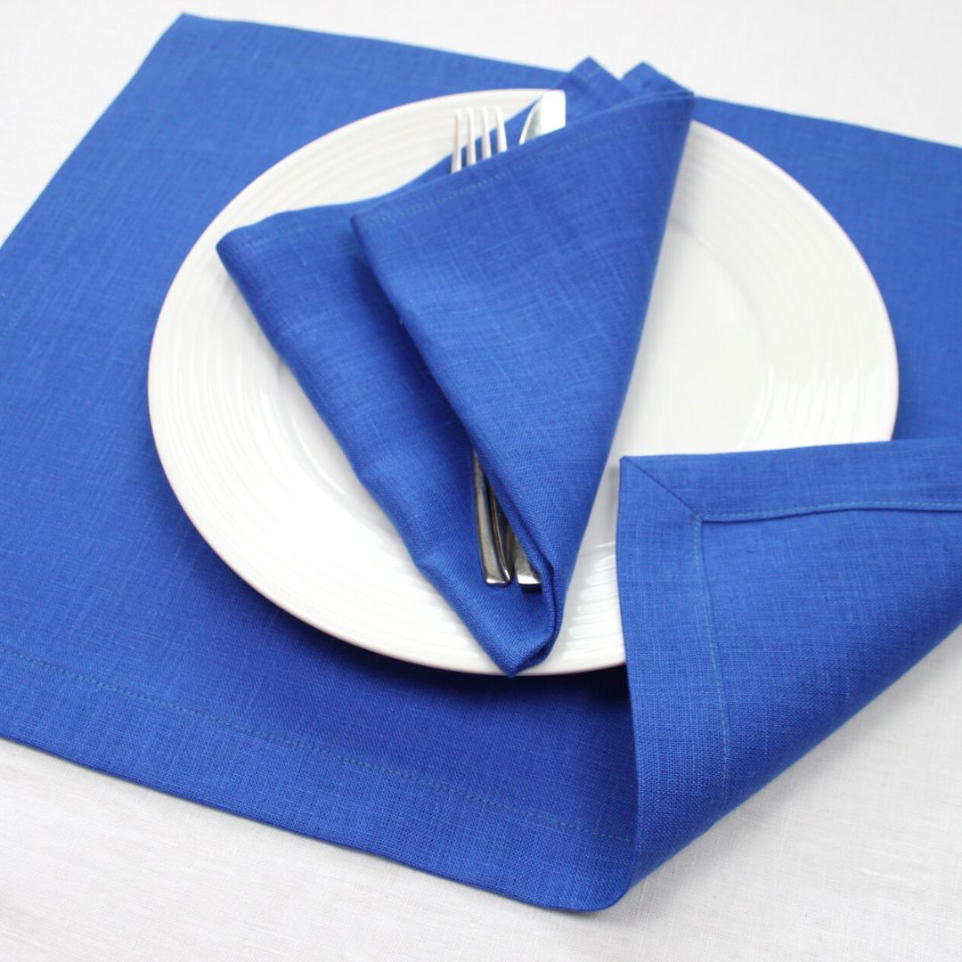 Linen dinning napkins set / Cloth bridal shower napkins bulk Inspire