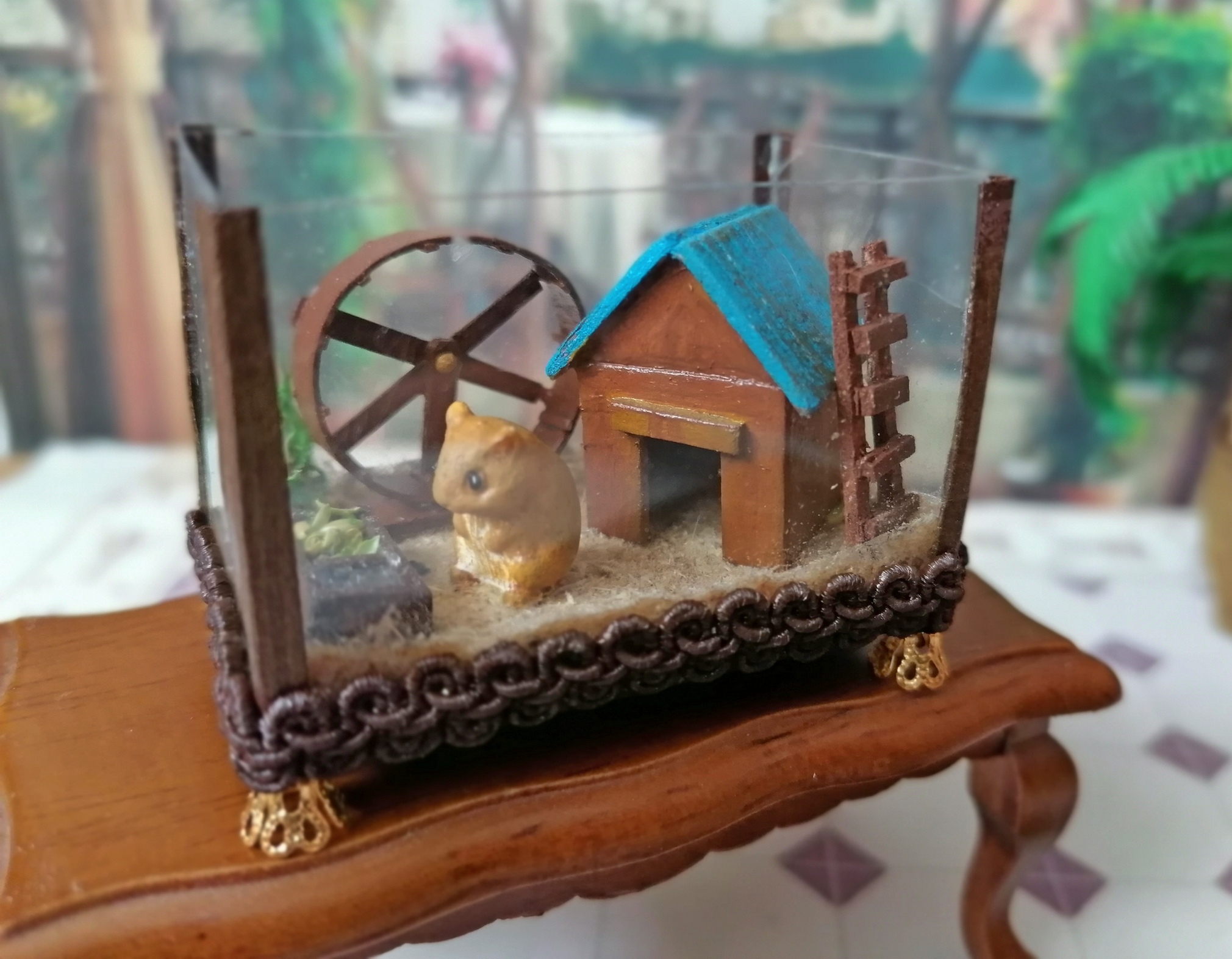 View of Terrarium with a hamster. Hamster cage. Puppet miniature.1:1 - Inspire ...
