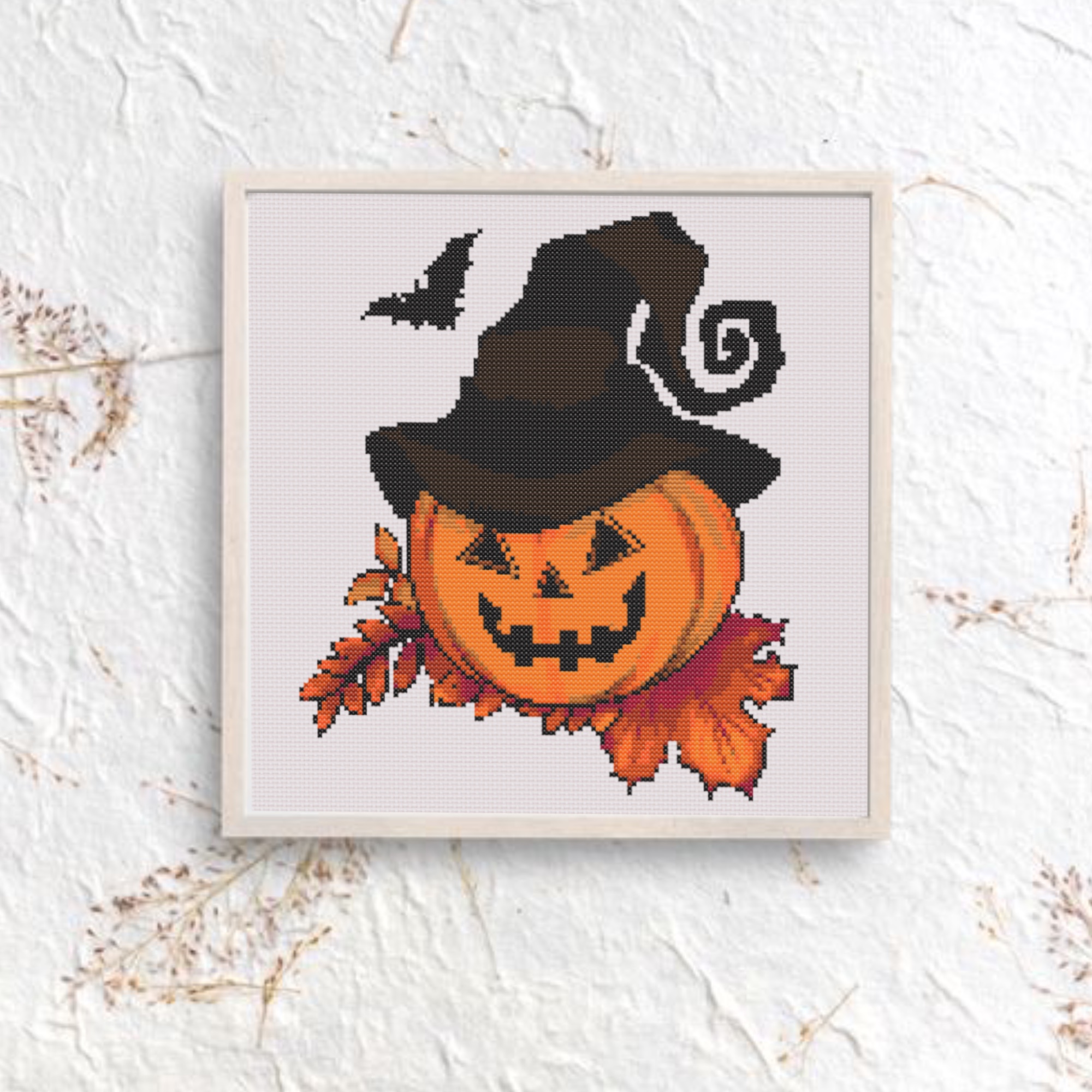 Halloween cross stitch pattern. Cross stitch pattern pumpkin - Inspire ...