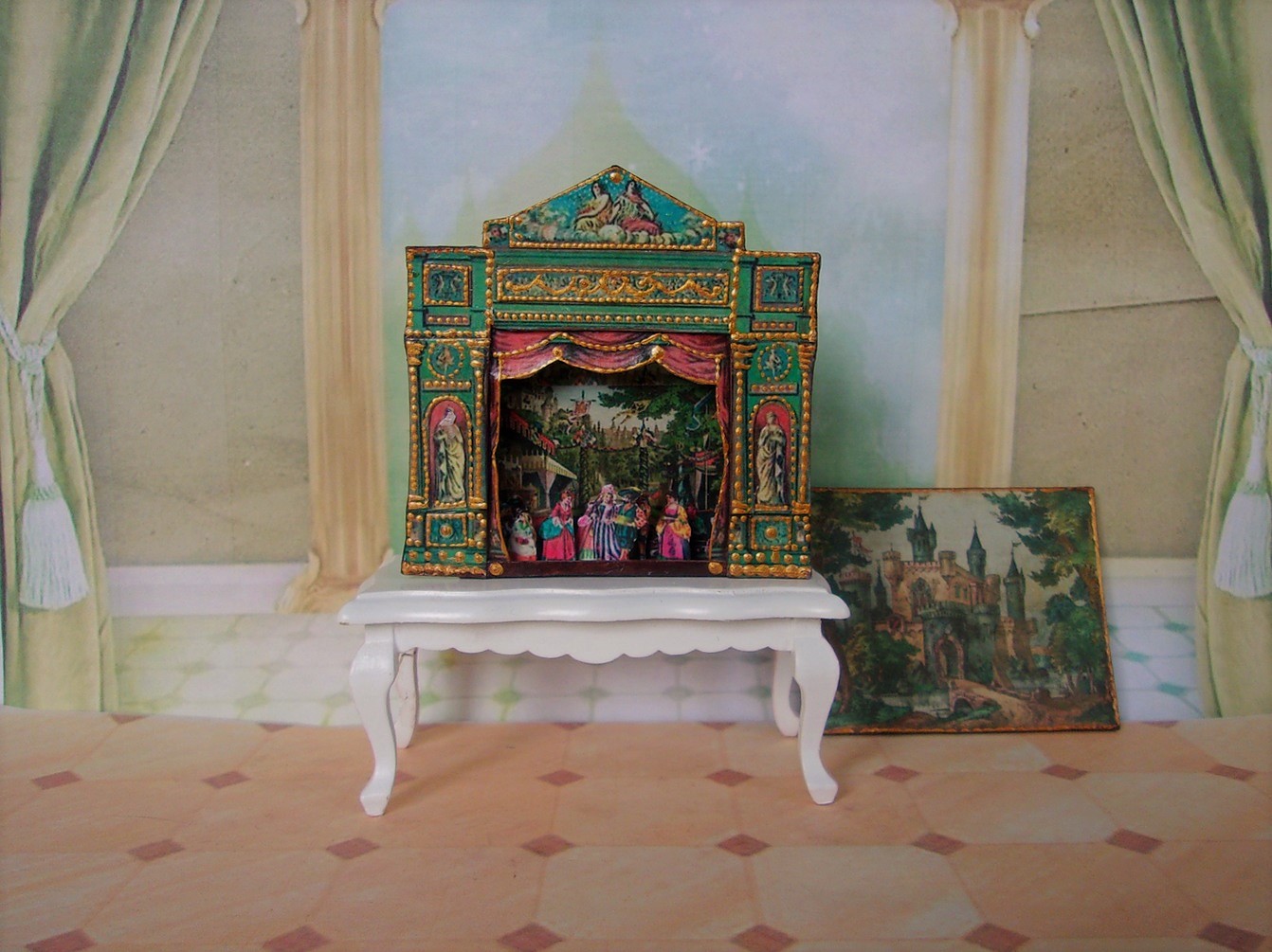 Theater for puppets. Dollhouse miniature.112 scale. Inspire Uplift