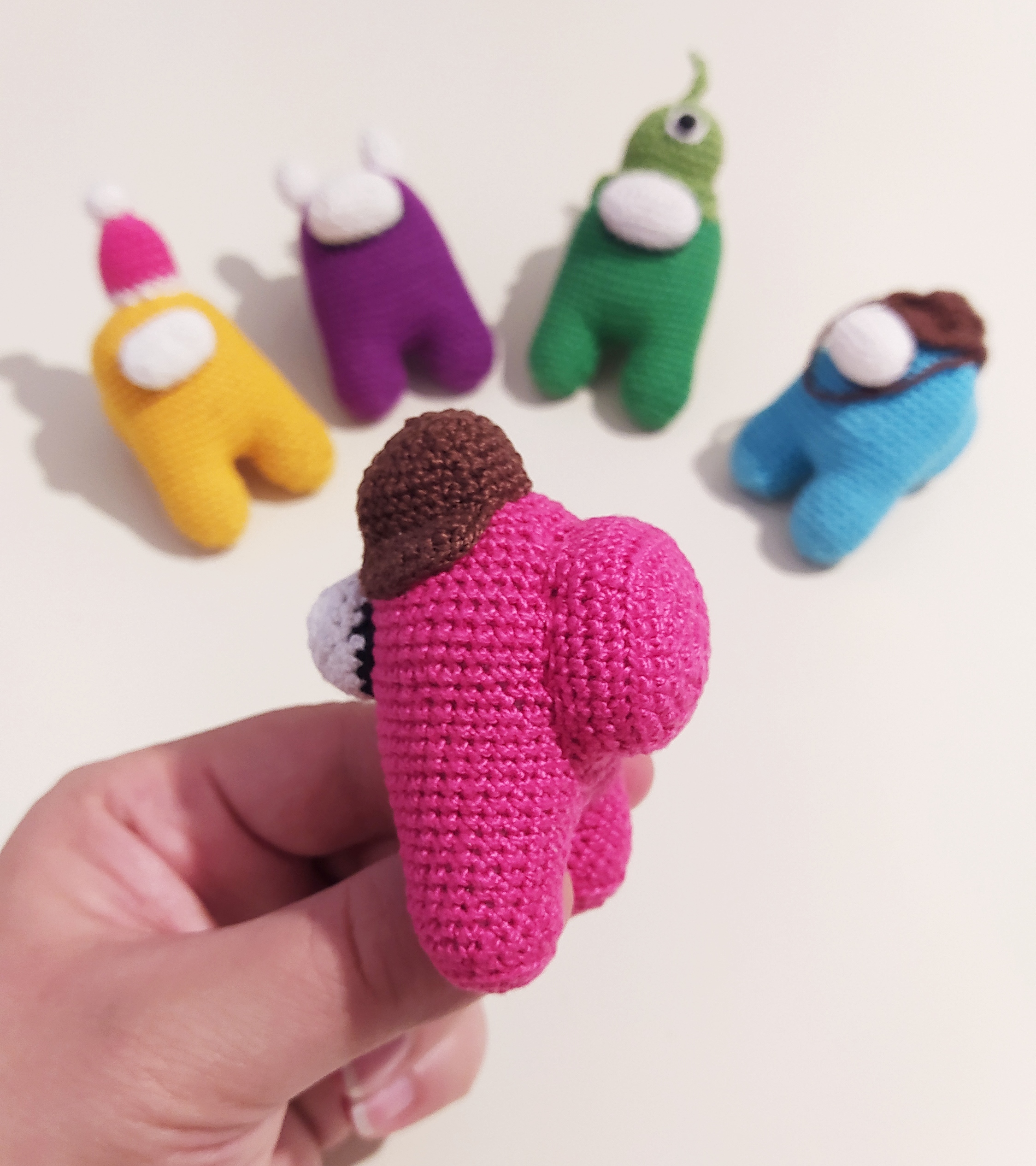 Among Us Miniature Toys, Plush Amigurumi Among Us, Crochet Inspire Uplift