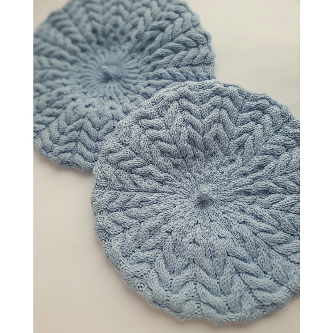 Simple Cable Beret Knitting Pattern for Woman 3 sizes Knit S Inspire