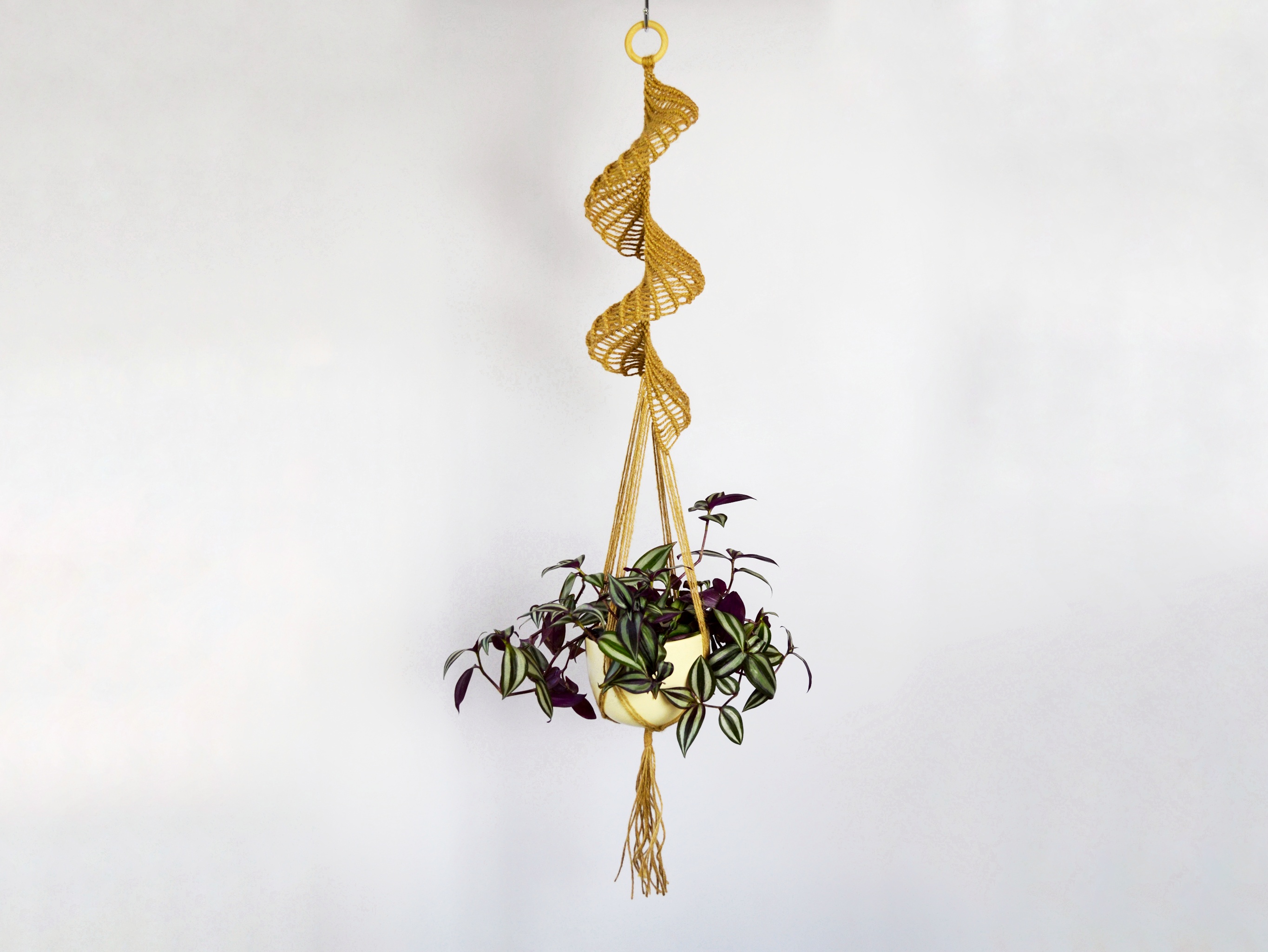 Macrame plant hanger , Jute plant holder Inspire Uplift