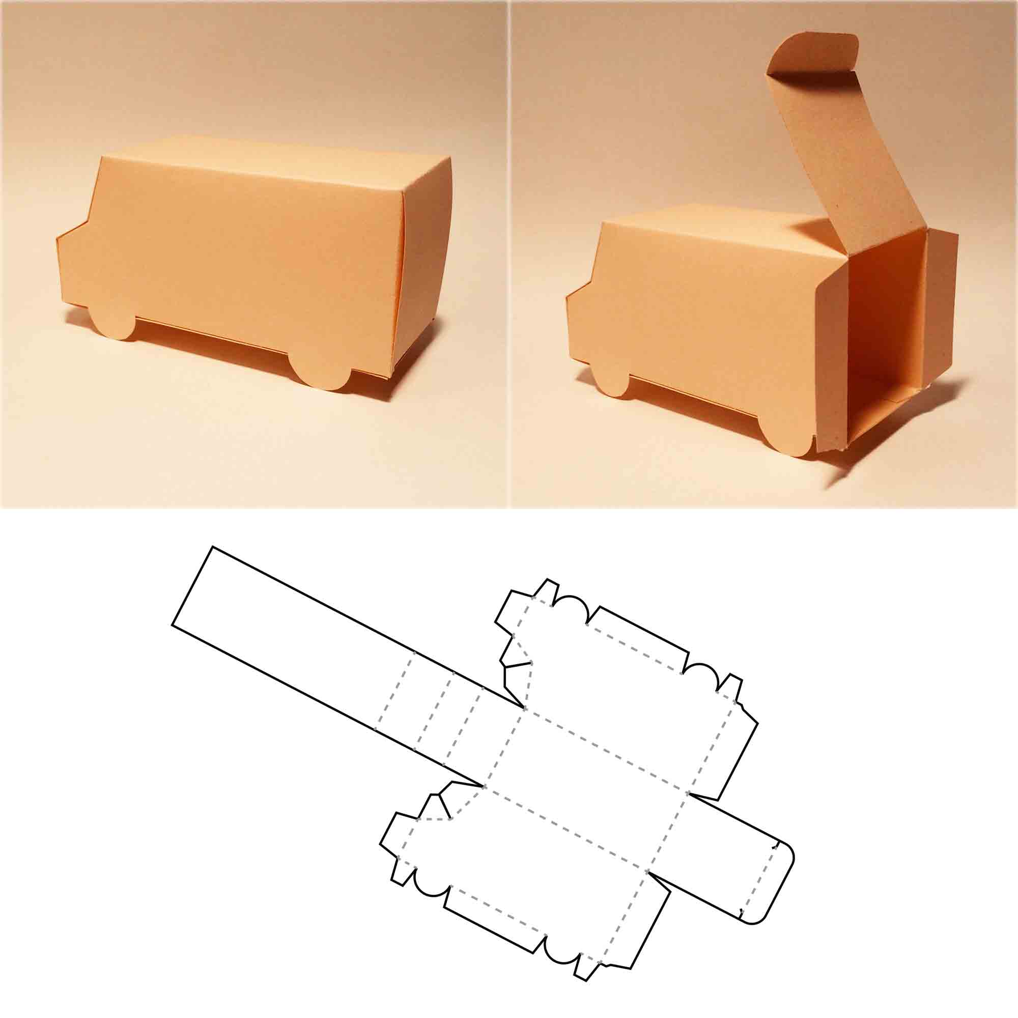 Box with handle template, square box, cube box, favor box, g | Inspire ...