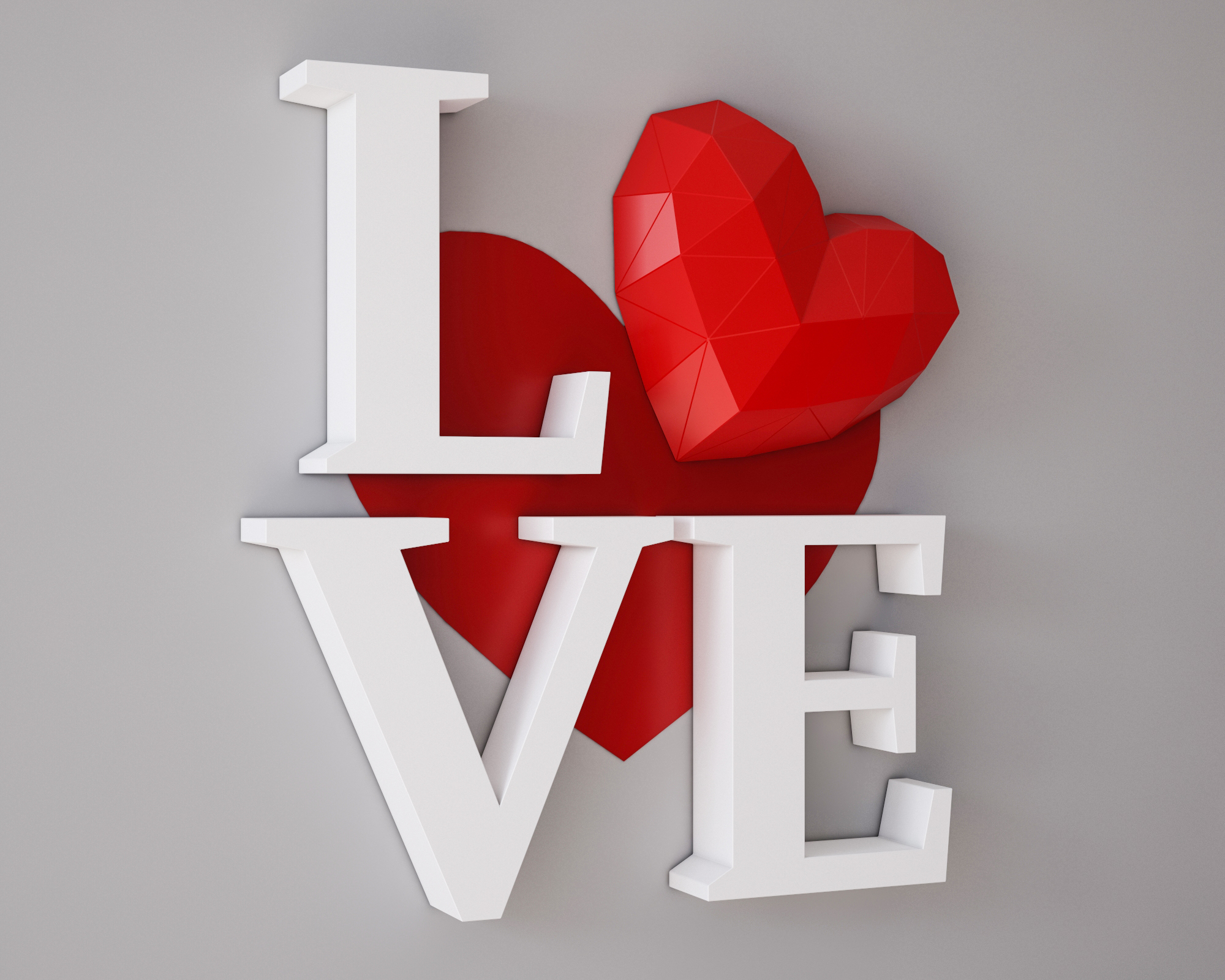 3D Papercraft Love, paper craft Heart, DIY gift for her him, - Inspire