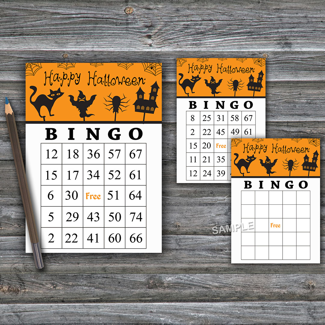 Halloween bingo game halloween bingo cards halloween party 6 inspire
