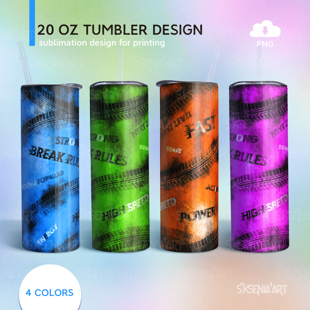 SEAMLESS 20 oz Skinny Tumbler Sublimation Design, Men's Tumb Inspire