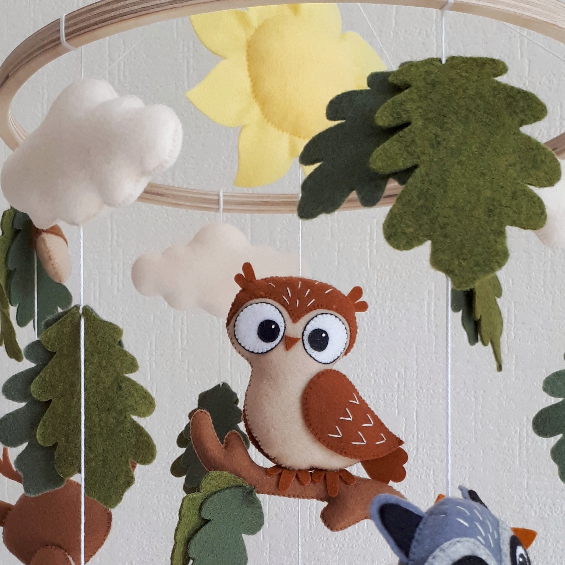 Baby mobile woodland nursery decor, forest animals crib mobi Inspire Uplift