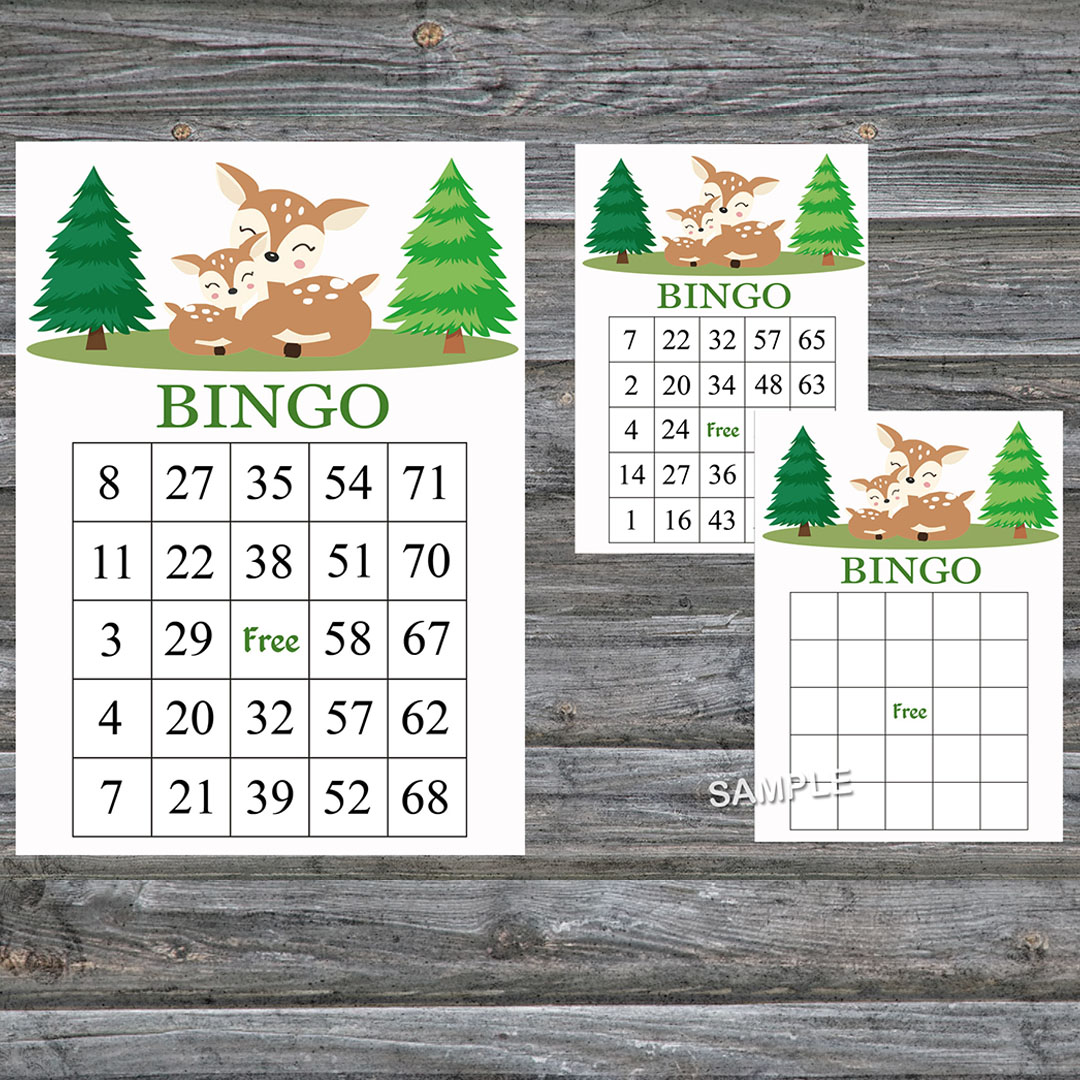 Deer bingo cards,Deer bingo game,Deer printable bingo cards, Inspire