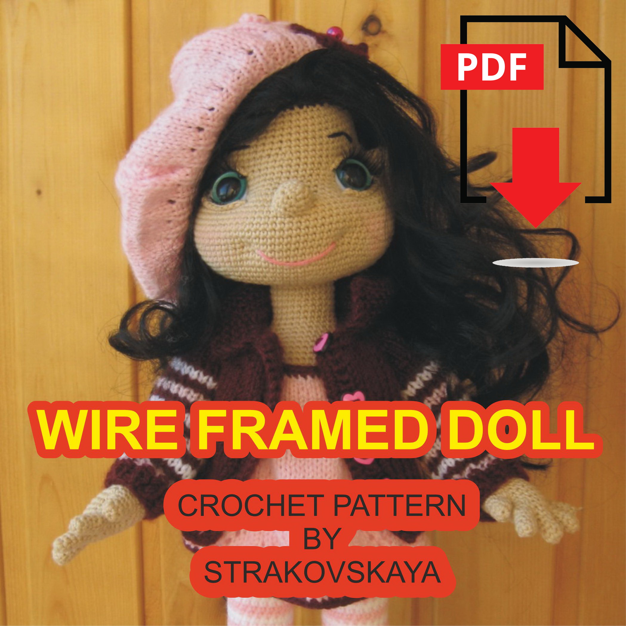 TUTORIAL Long legged Doll crochet pattern, size 4050cm Inspire Uplift