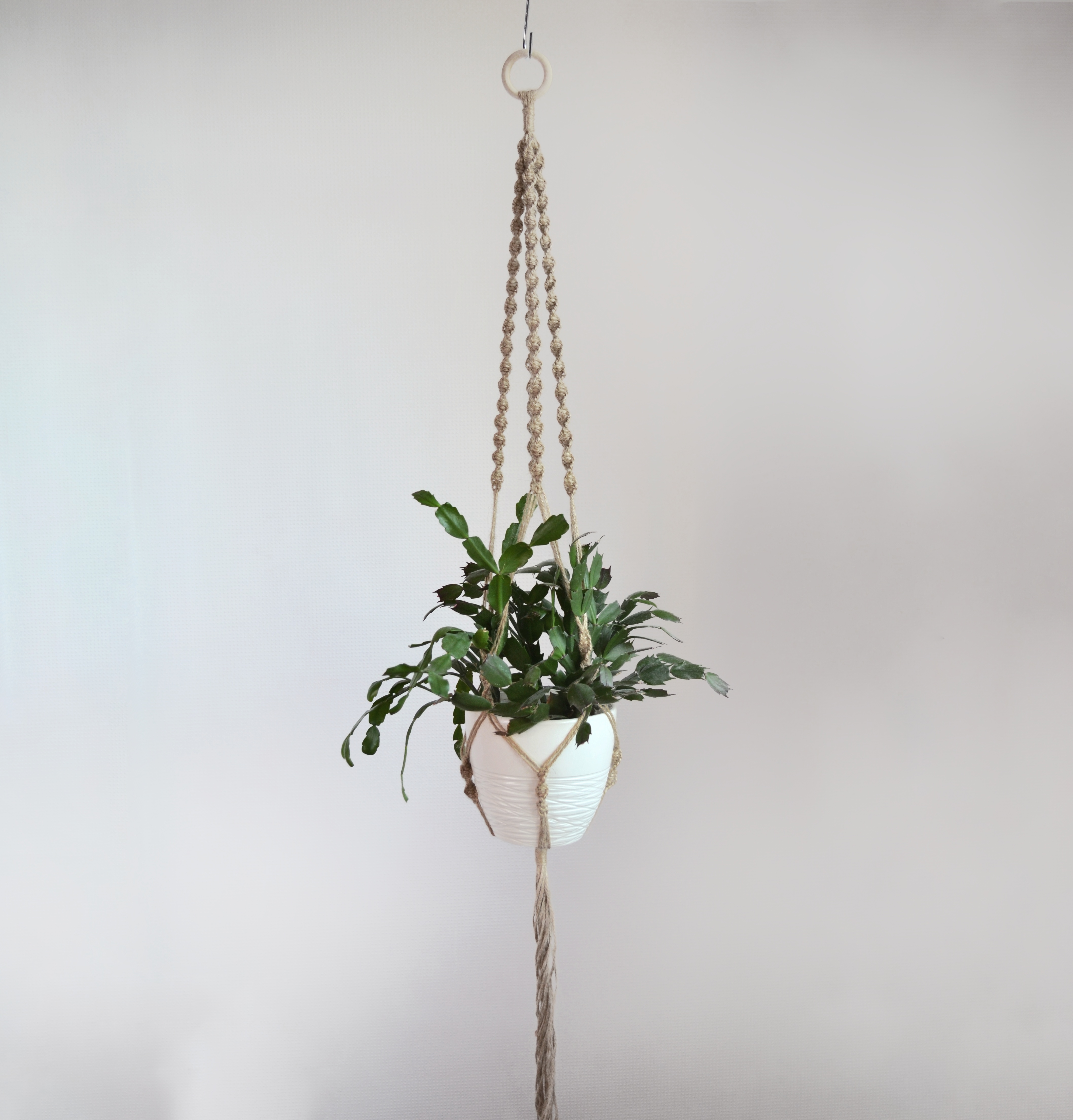 Macrame plant hanger , Jute plant holder Inspire Uplift